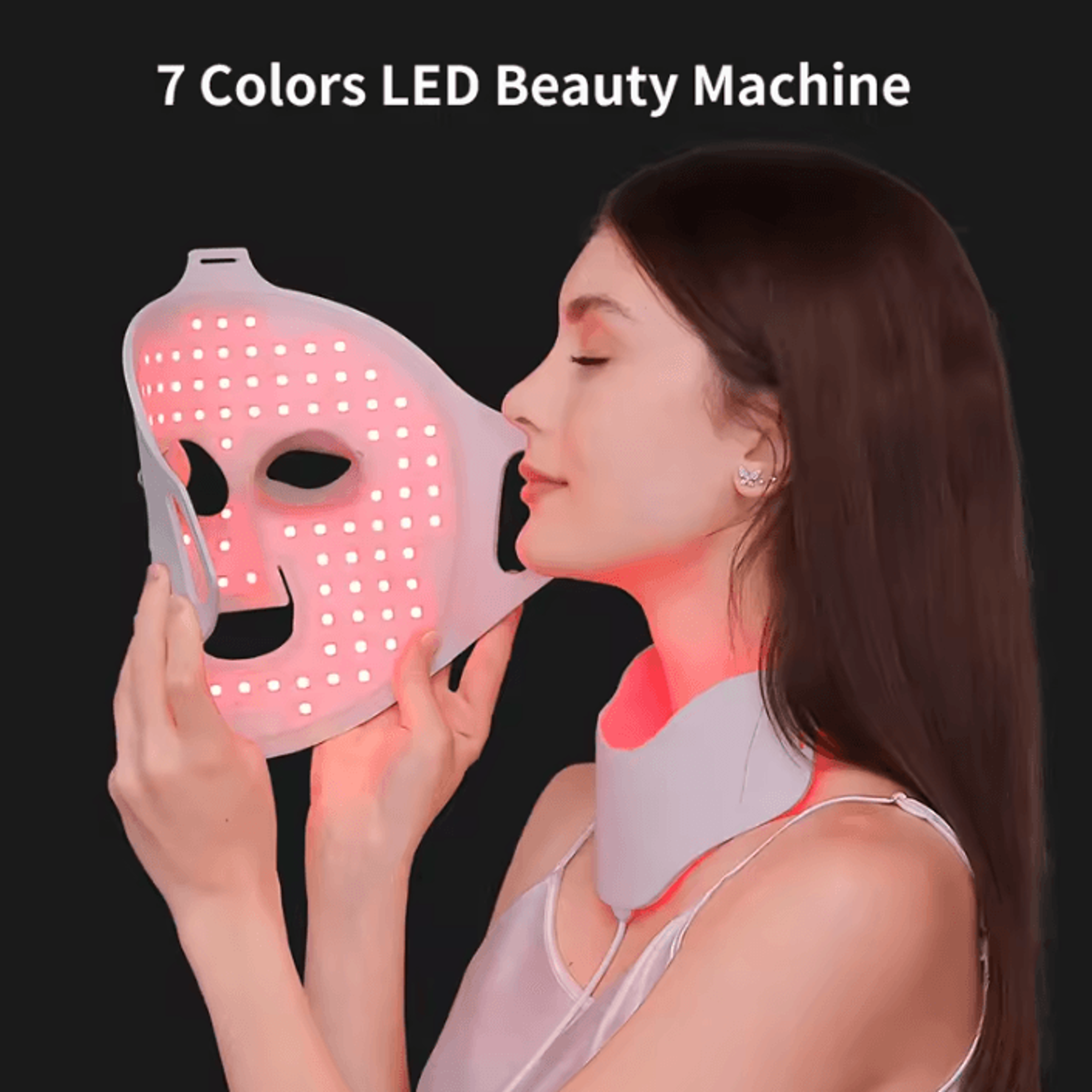 7 color led silicone face mask light therapy beauty device for home skin care