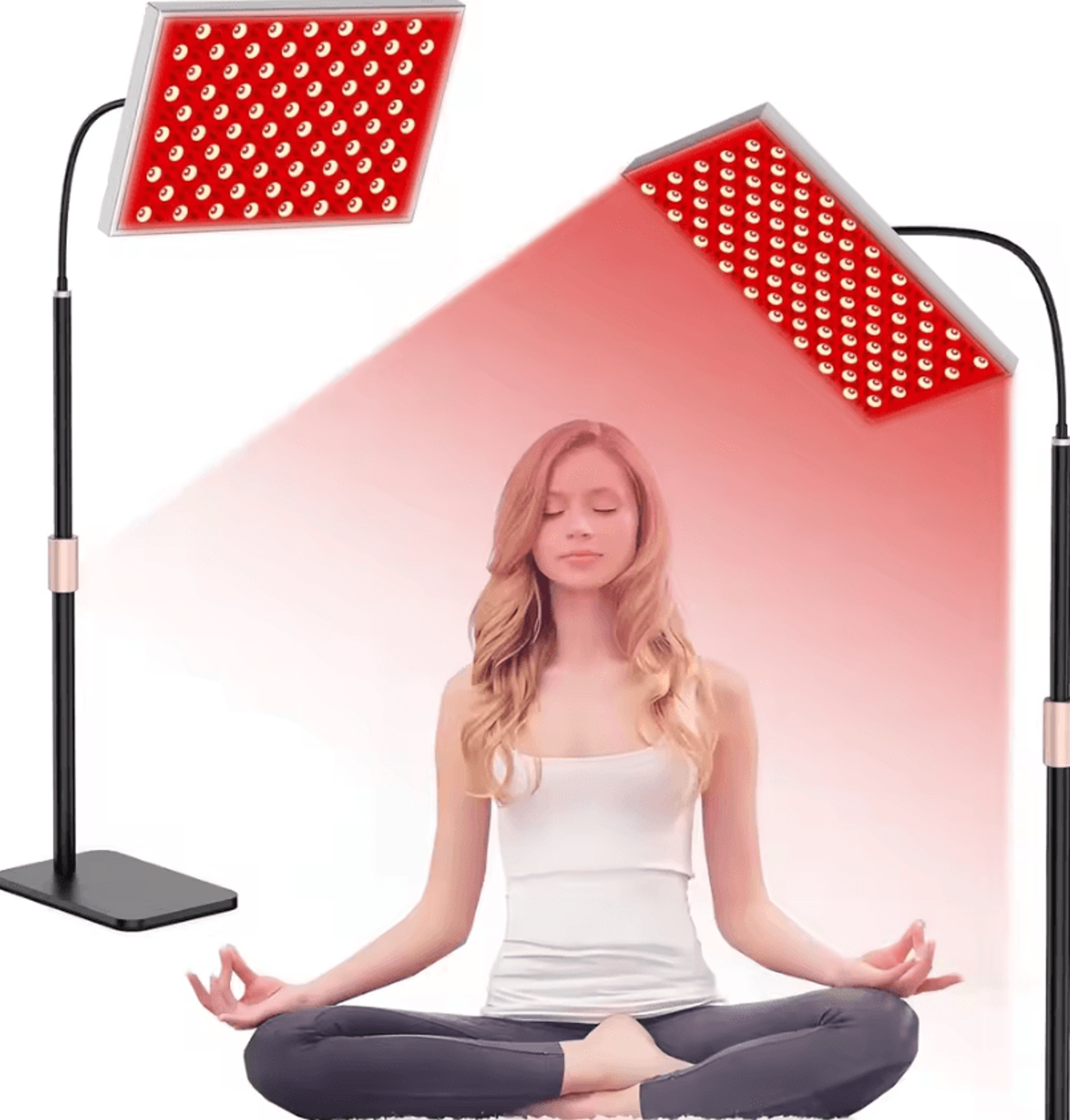 660nm & 850nm red light therapy panel with adjustable stand