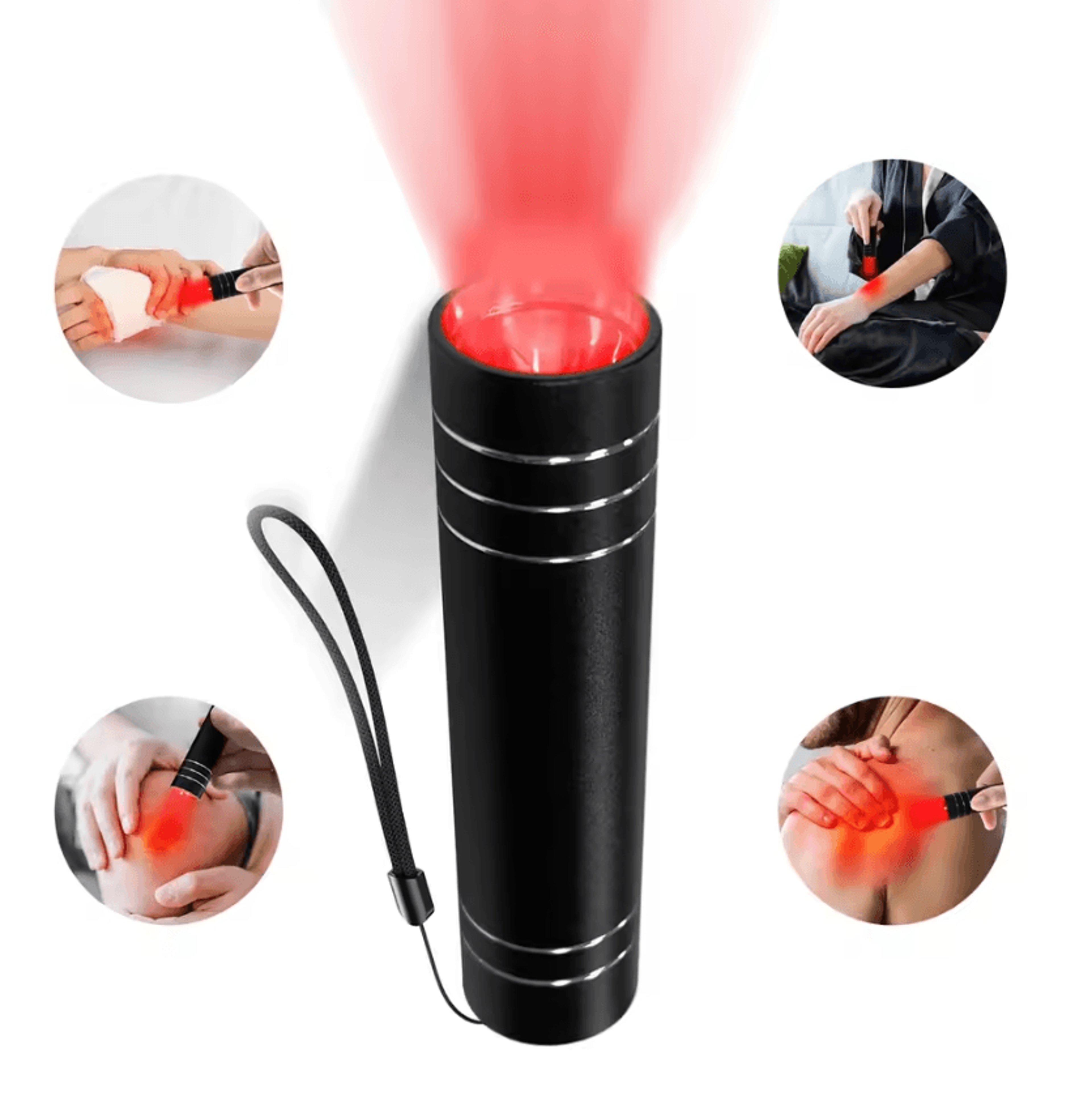 portable red light therapy device with blue led light for targeted skin and muscle care