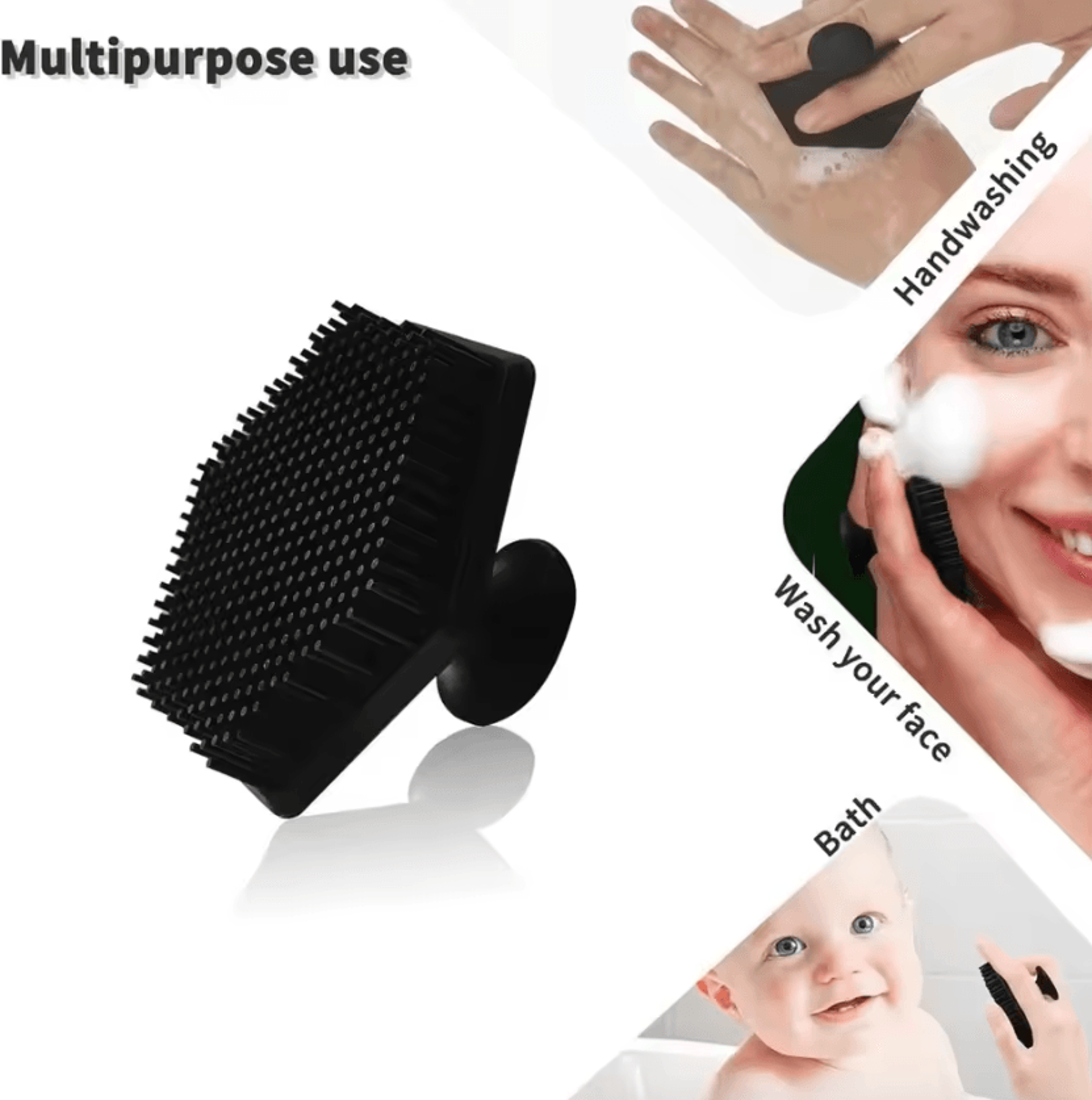 mini silicone facial cleansing brush deep clean face scrubber and massage tool