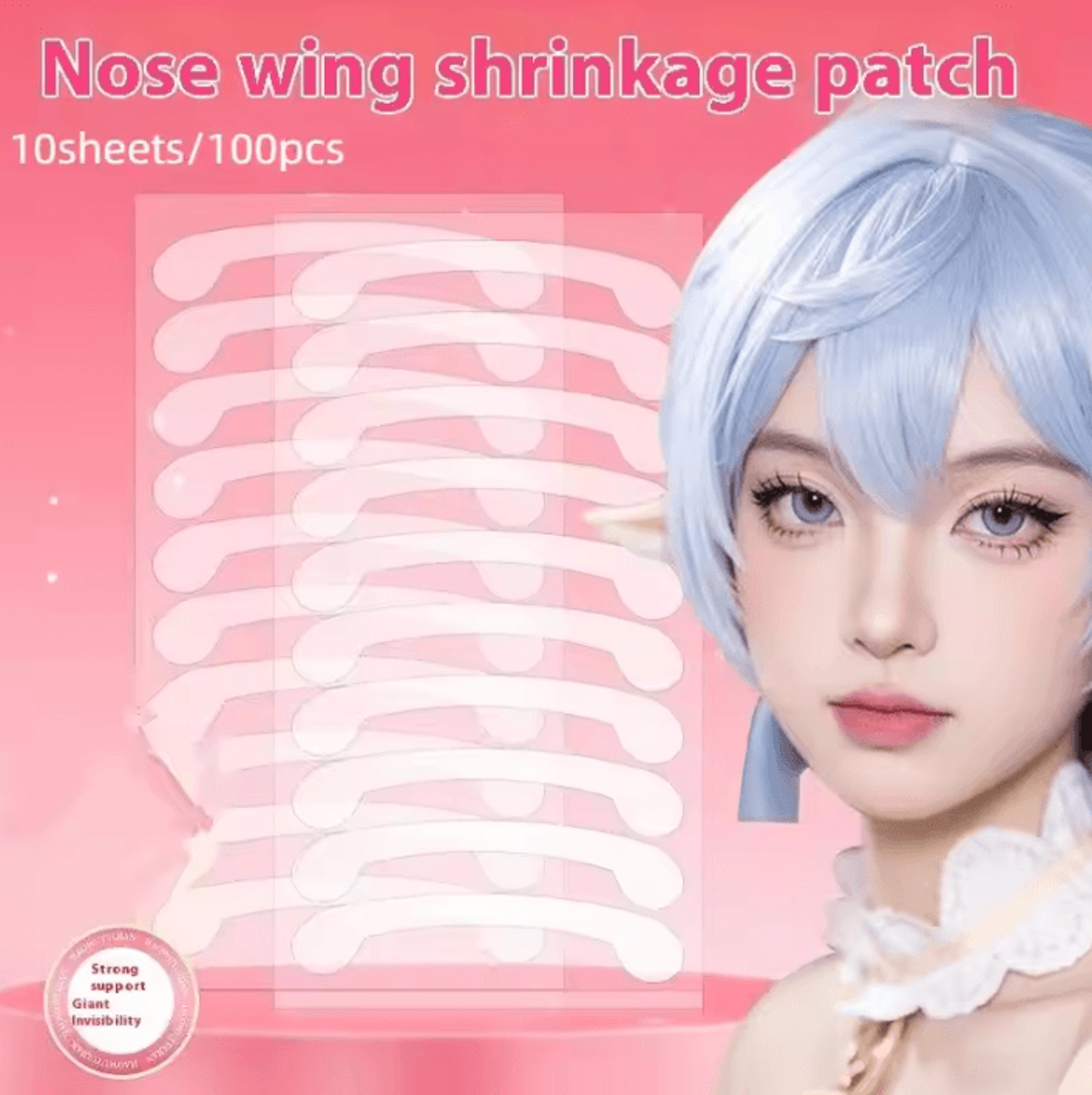 100-piece invisible nose tape nose contouring stickers for makeup and cosplay