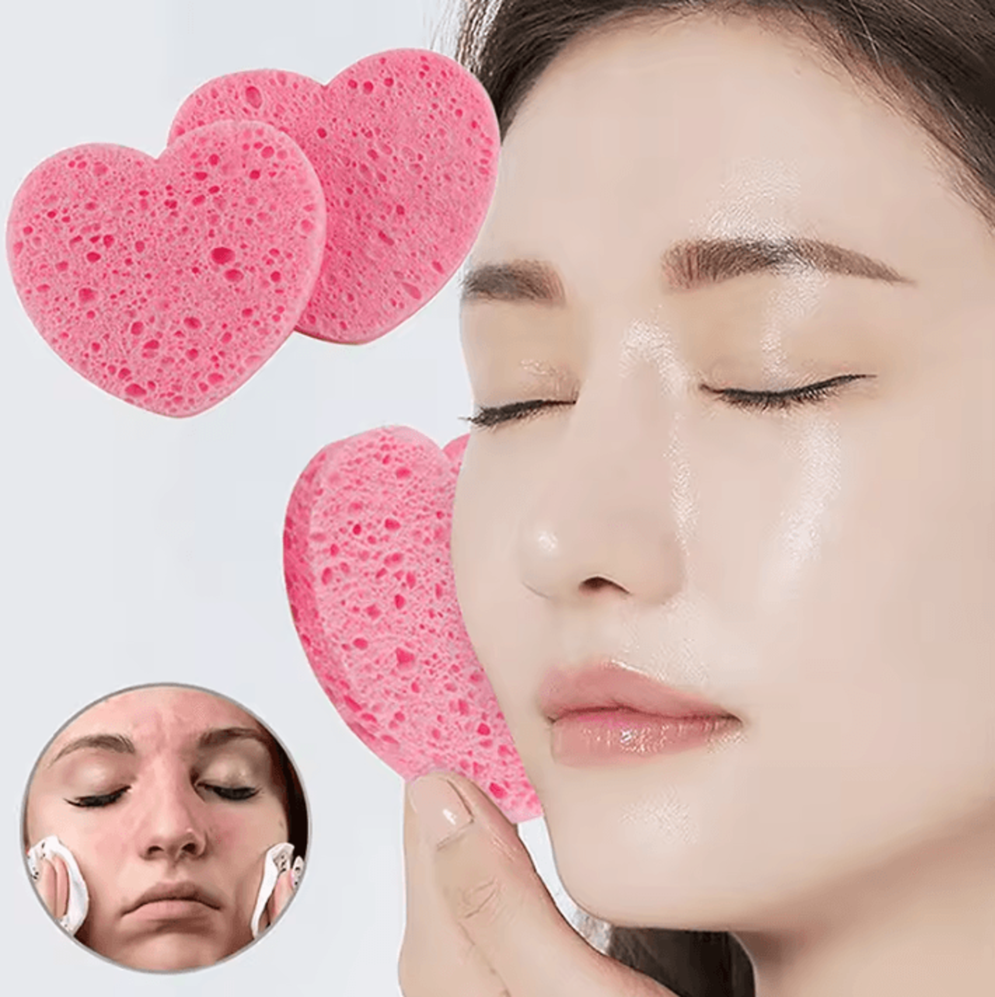 20/50-piece compressed facial sponge natural cellulose makeup remover and face cleansing pads