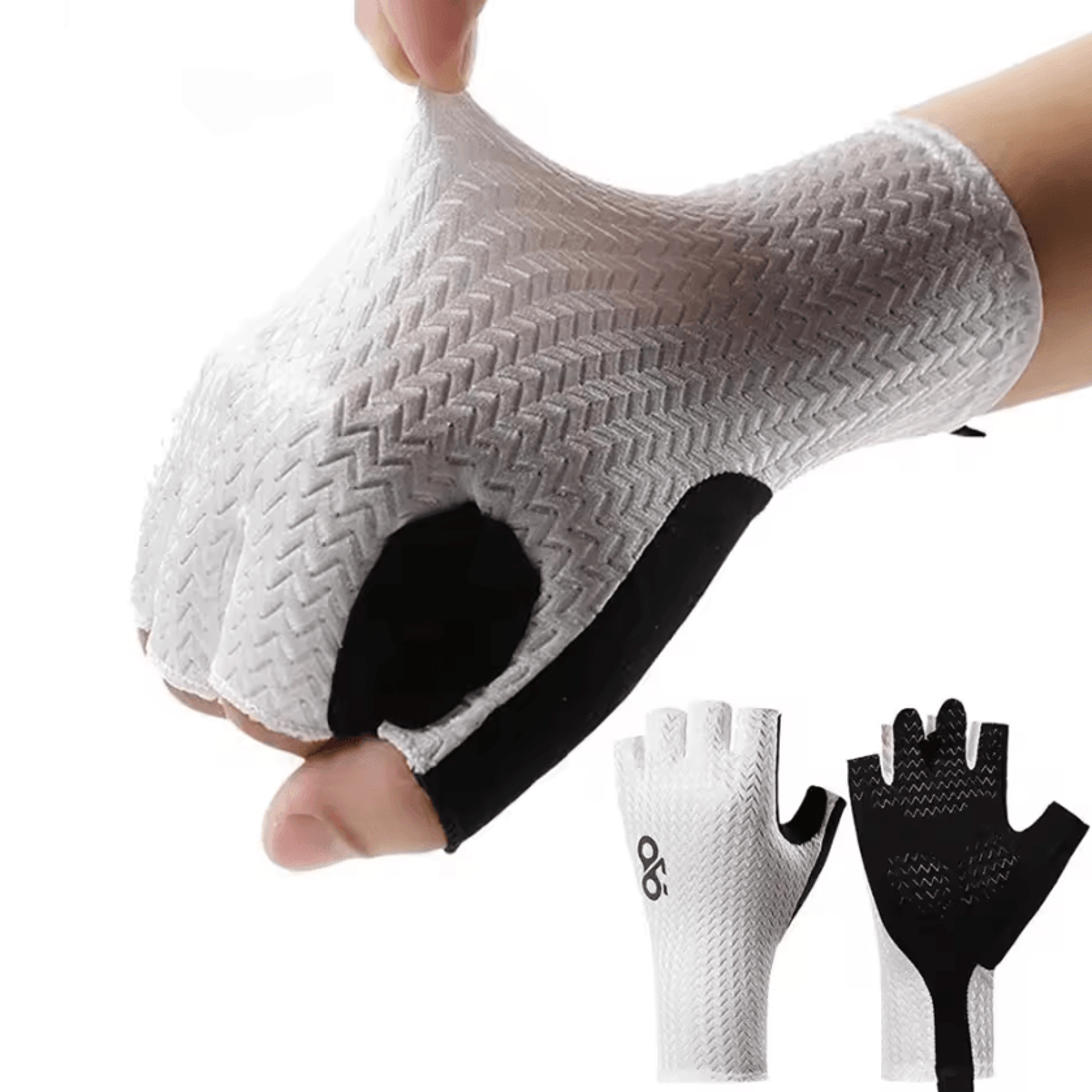breathable half finger cycling gloves with anti slip silicone grip