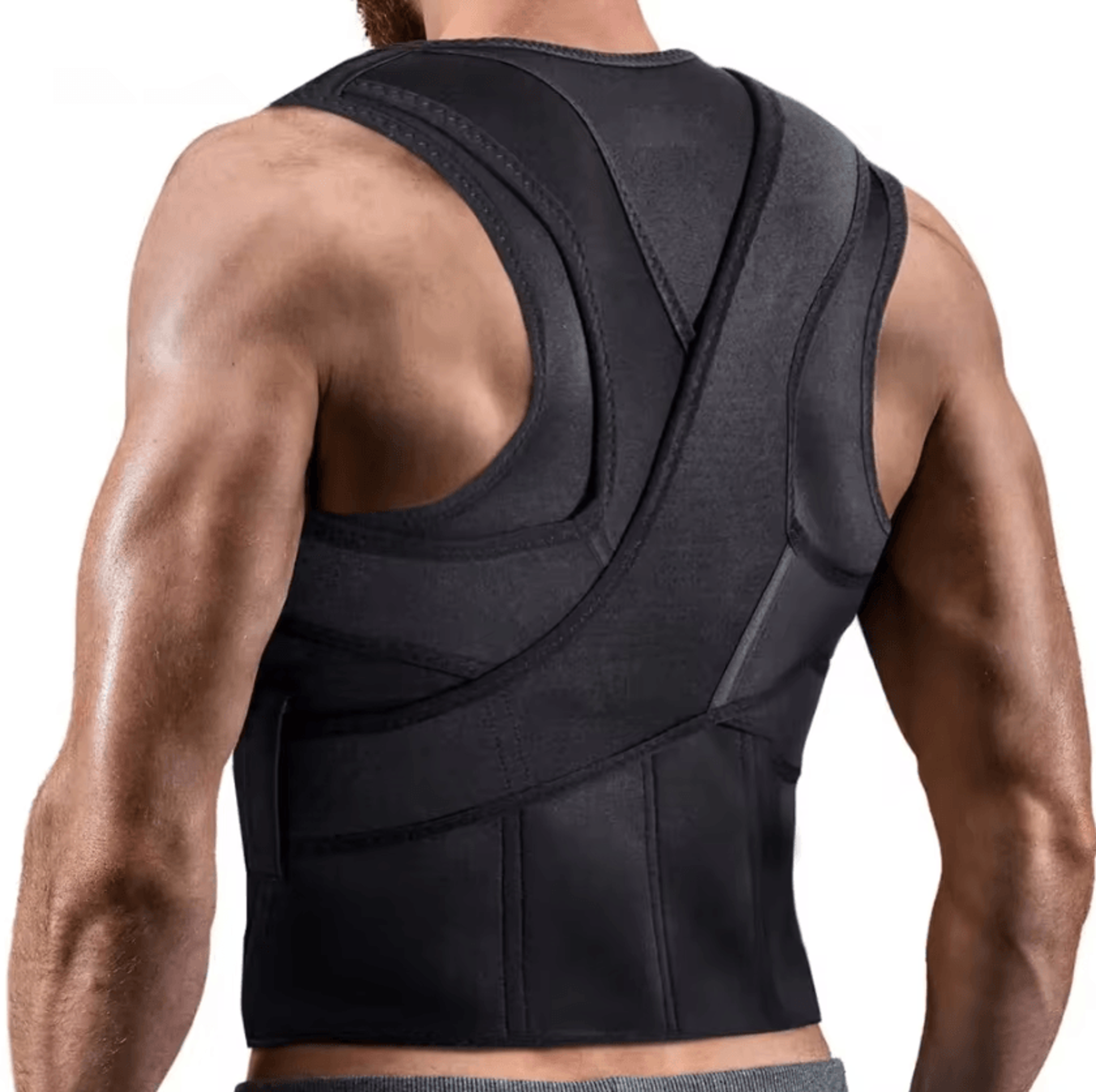 full back posture corrector brace for men with adjustable support