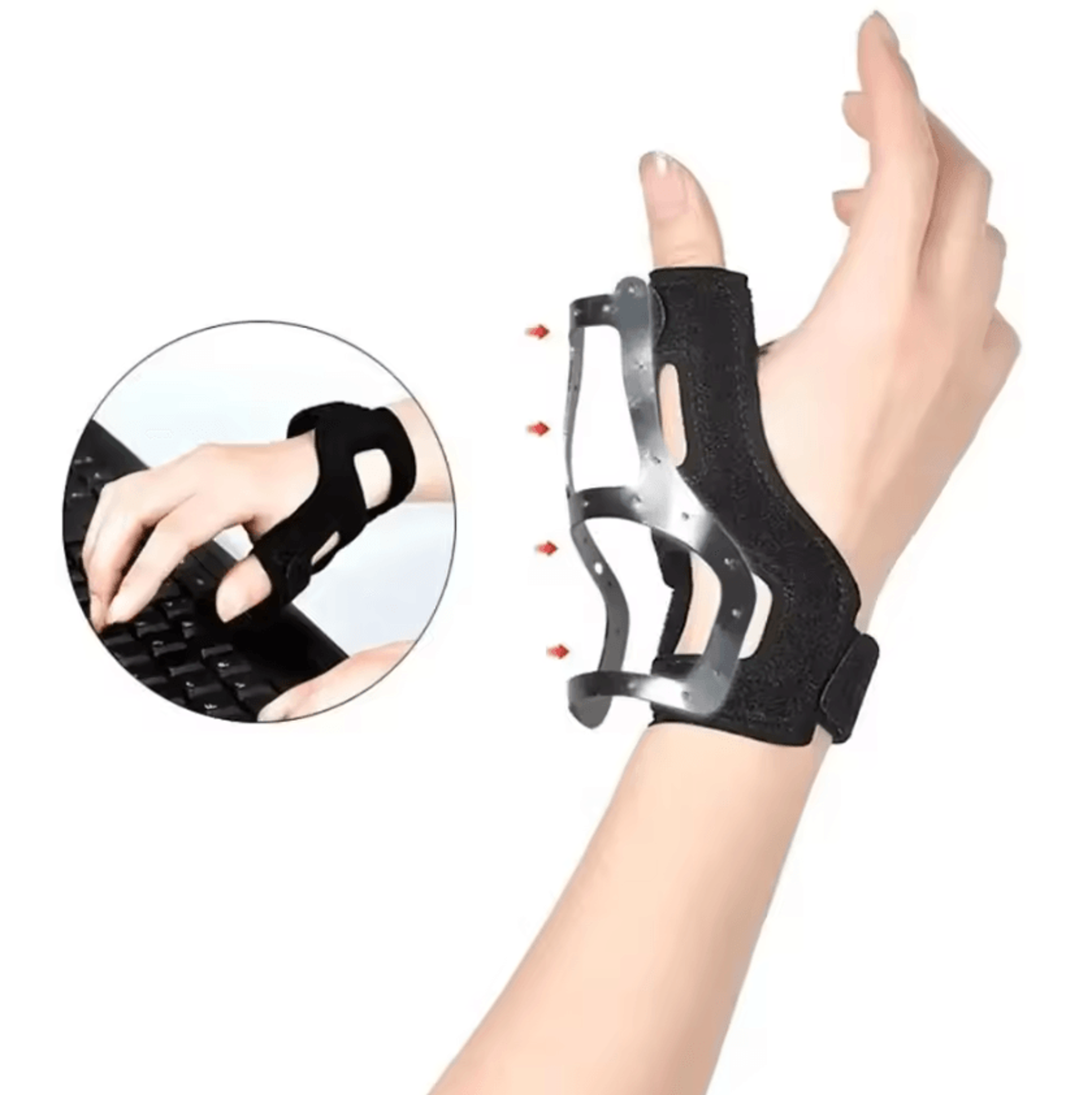 adjustable wrist support brace with metal reinforcement for work, sports and daily use