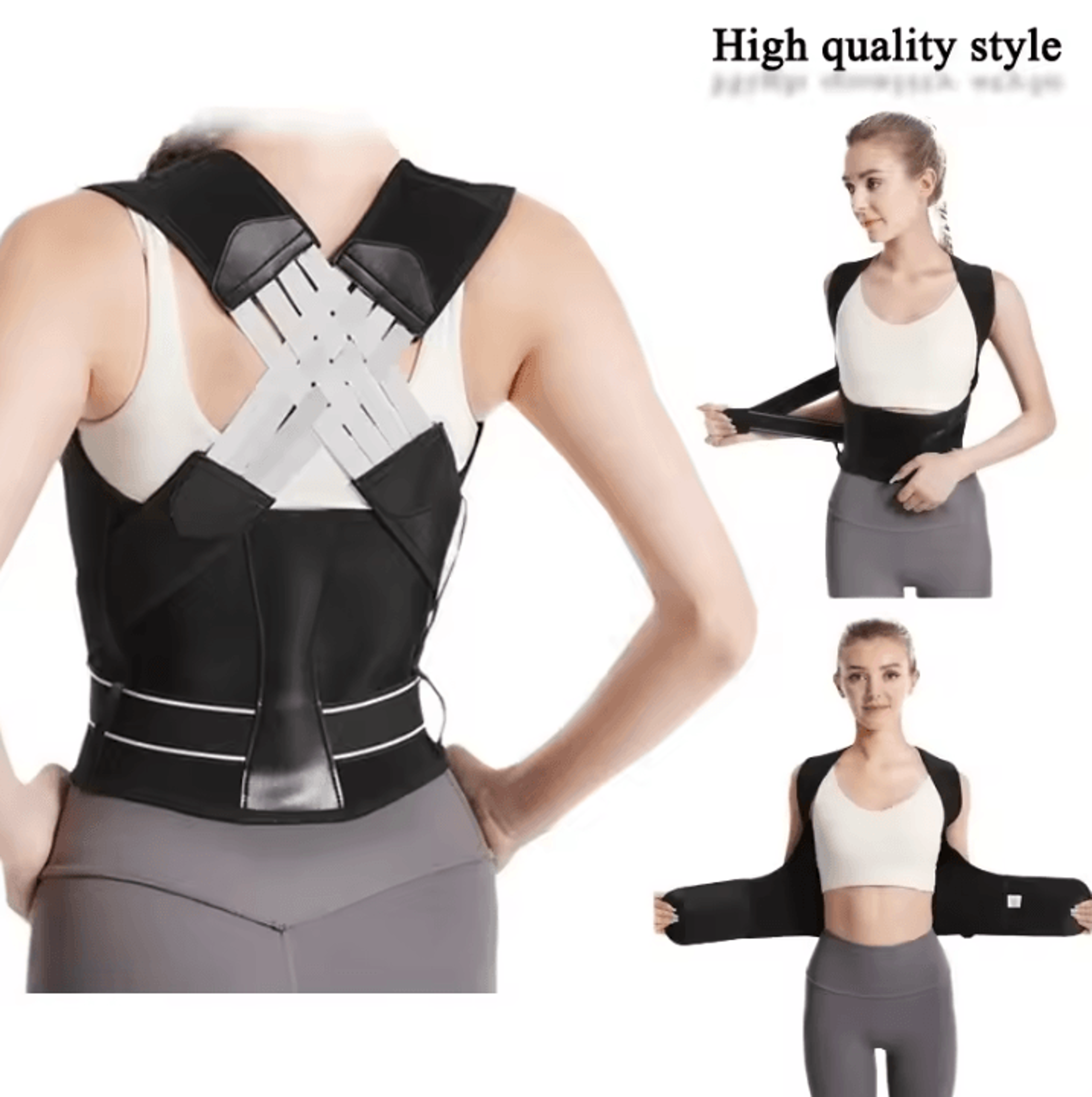 breathable back posture corrector adjustable shoulder and back support brace for women