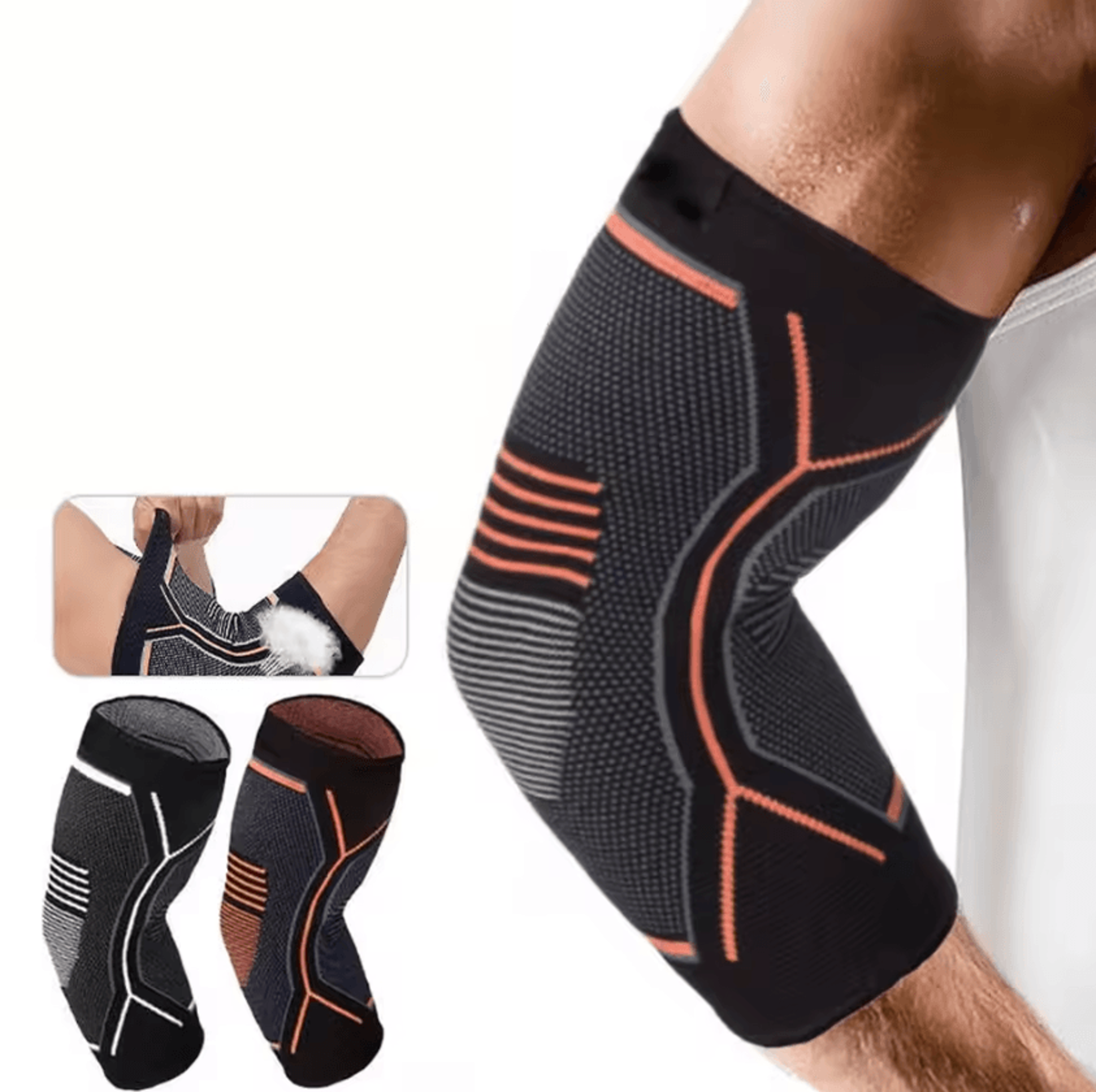 adjustable elbow compression sleeve for tennis elbow, golf and fitness support