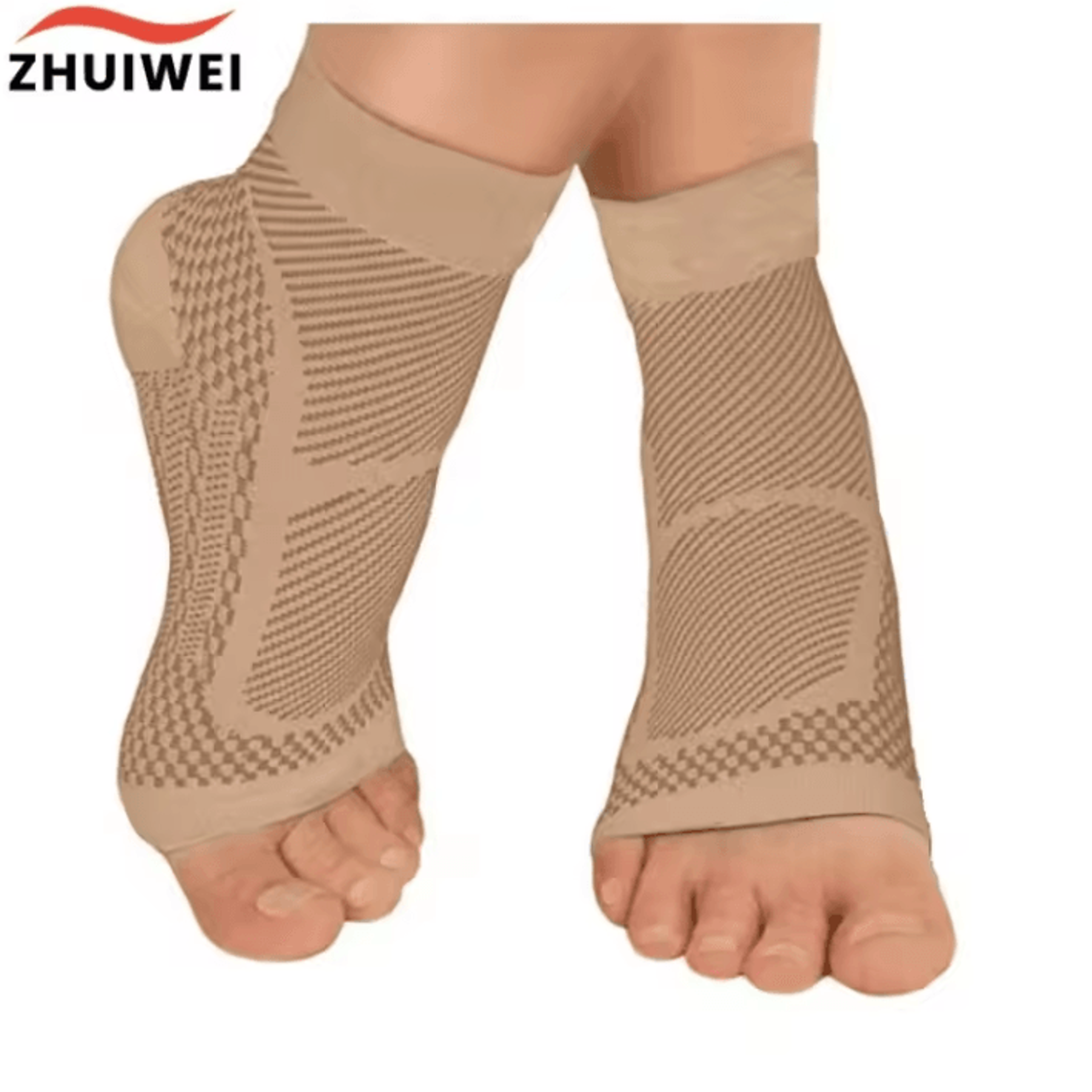 1 pair ankle brace compression sleeves with arch support for sports and everyday comfort