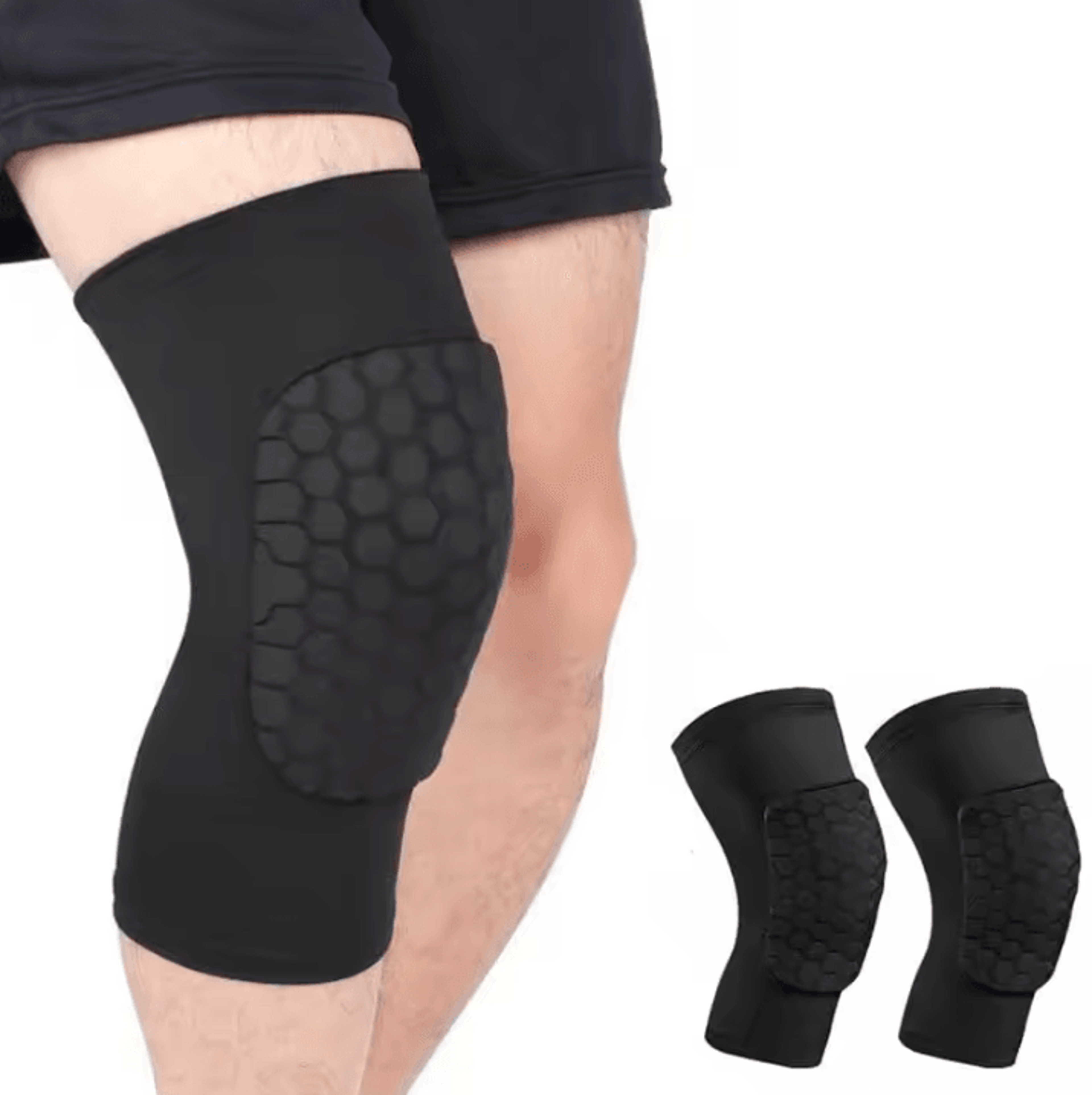 honeycomb knee compression pad sports knee sleeve for basketball, volleyball and running
