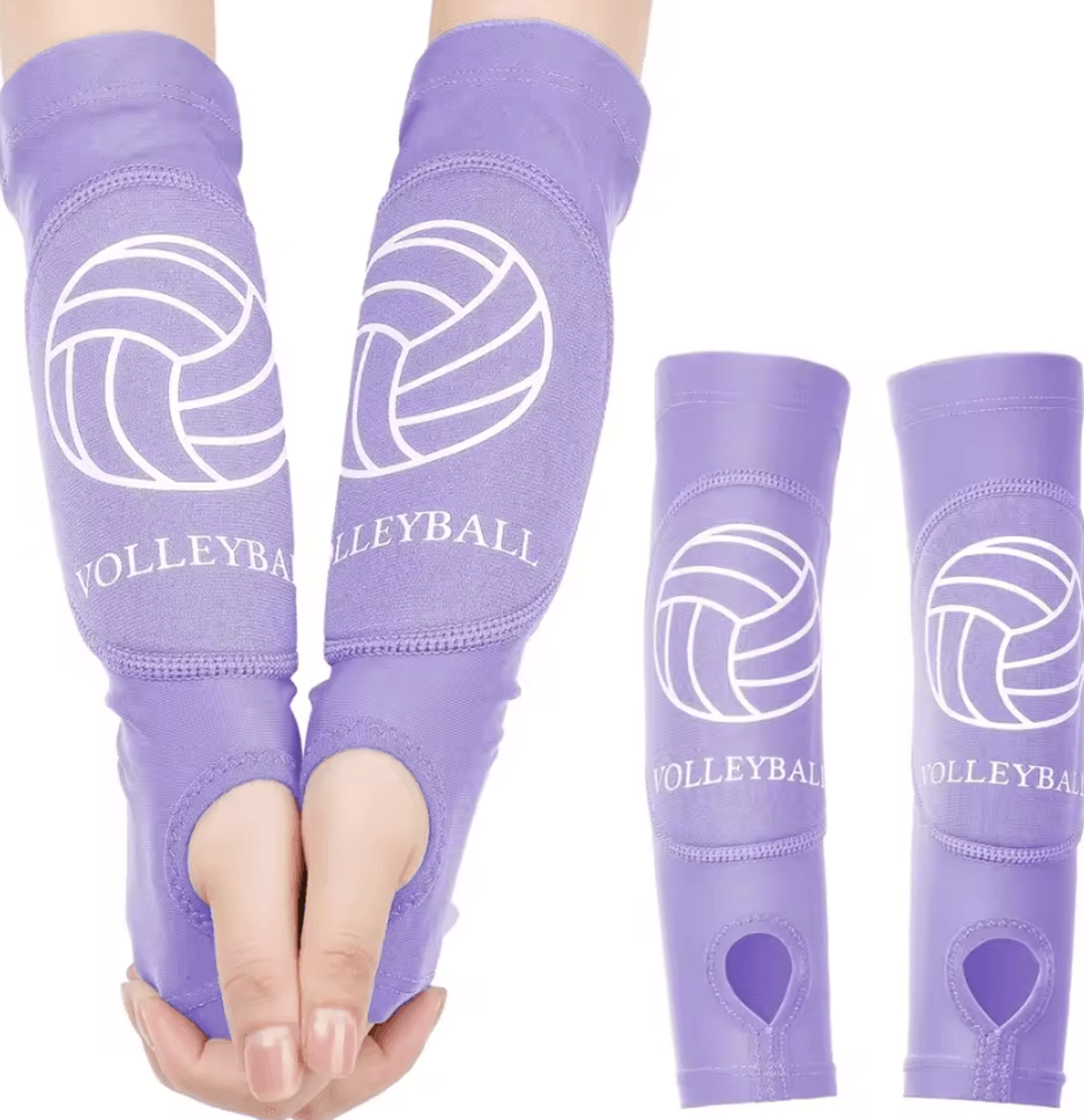 2 pack volleyball arm sleeves with forearm padding for youth, boys and girls