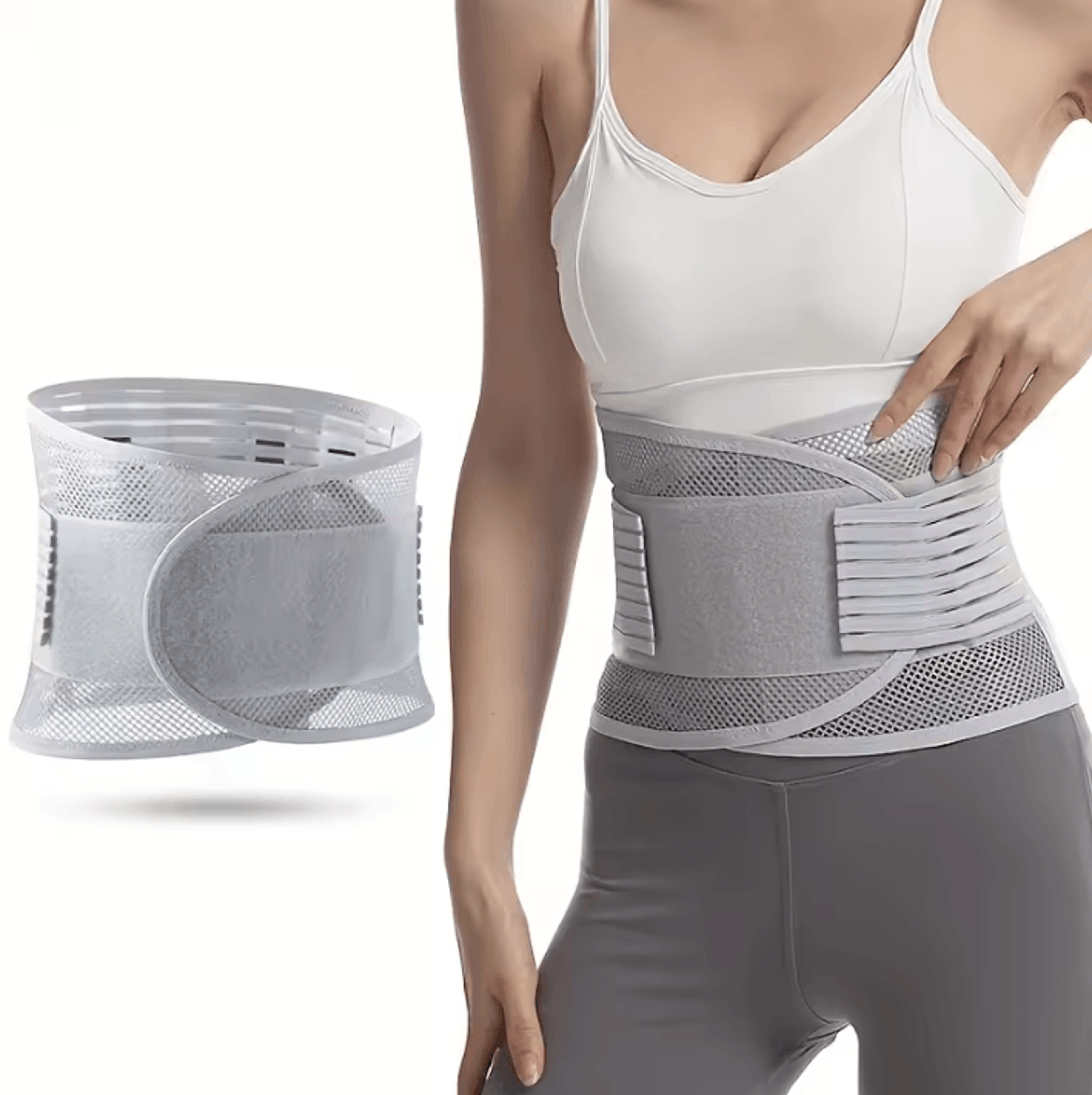 5 reinforced compression waist support belt breathable lumbar back brace for work sports and daily support