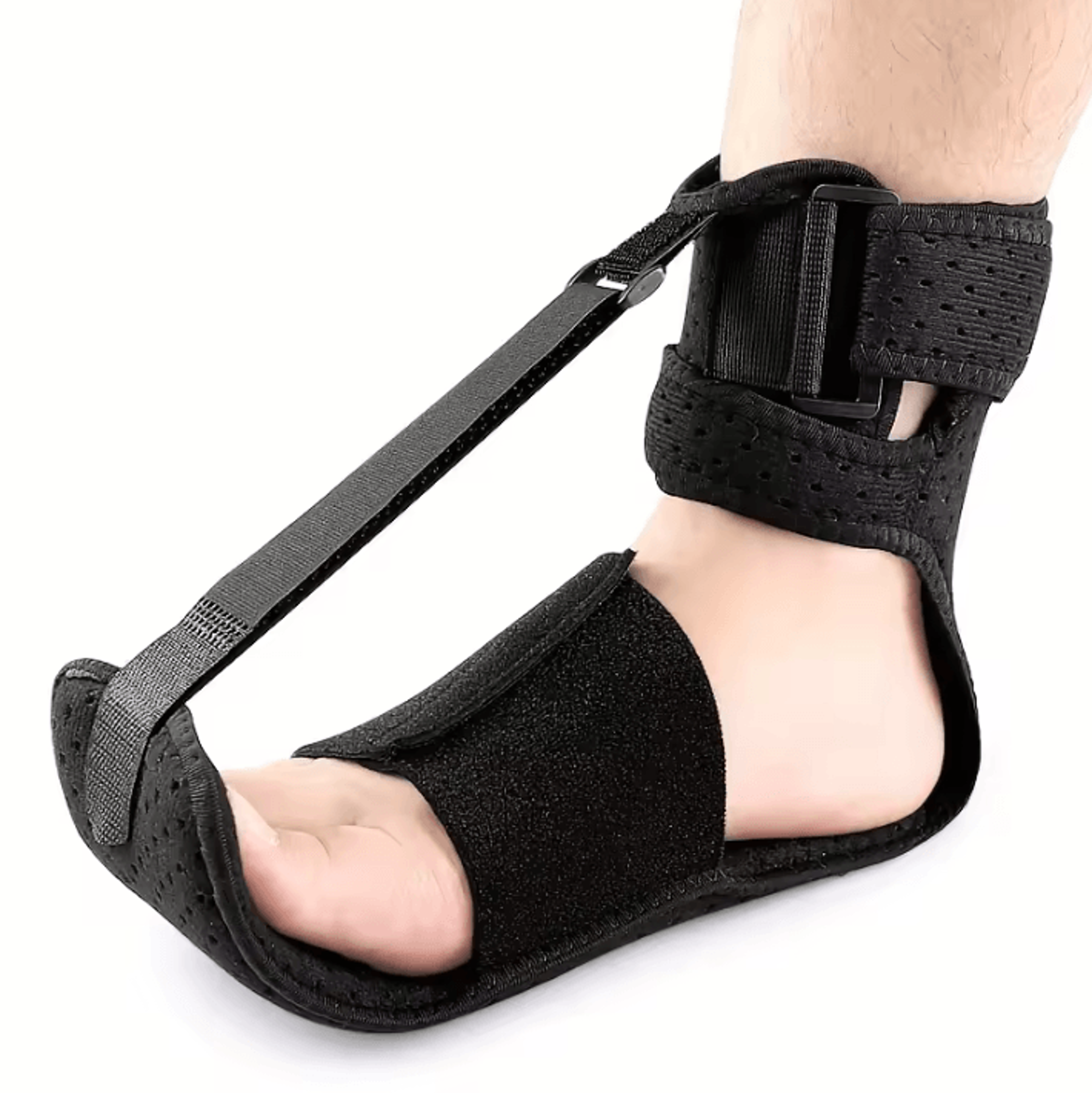 adjustable foot drop stretch strap breathable ankle brace night support for foot alignment
