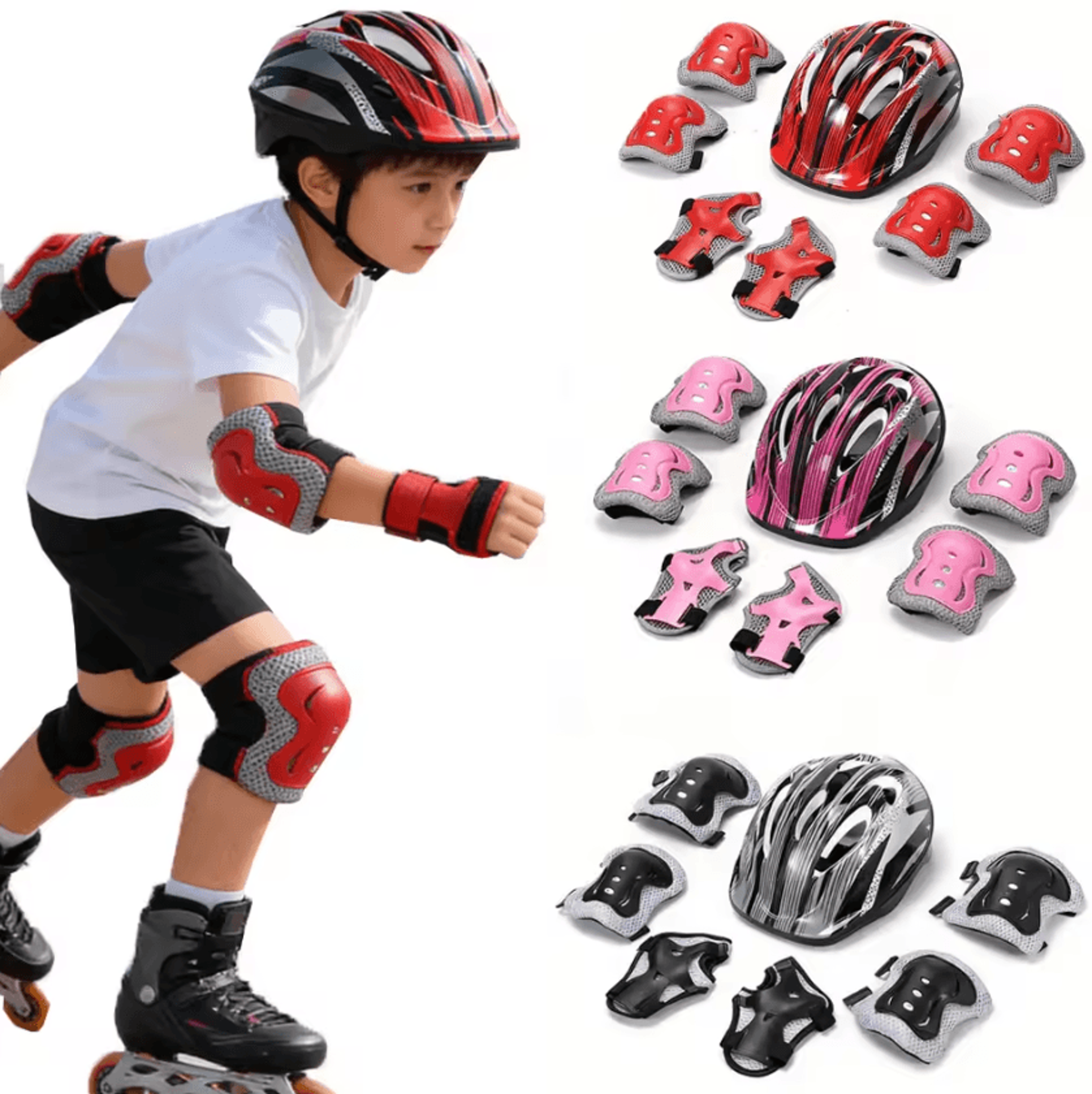 kids protective gear set knee pads elbow pads for roller skating cycling and skateboarding