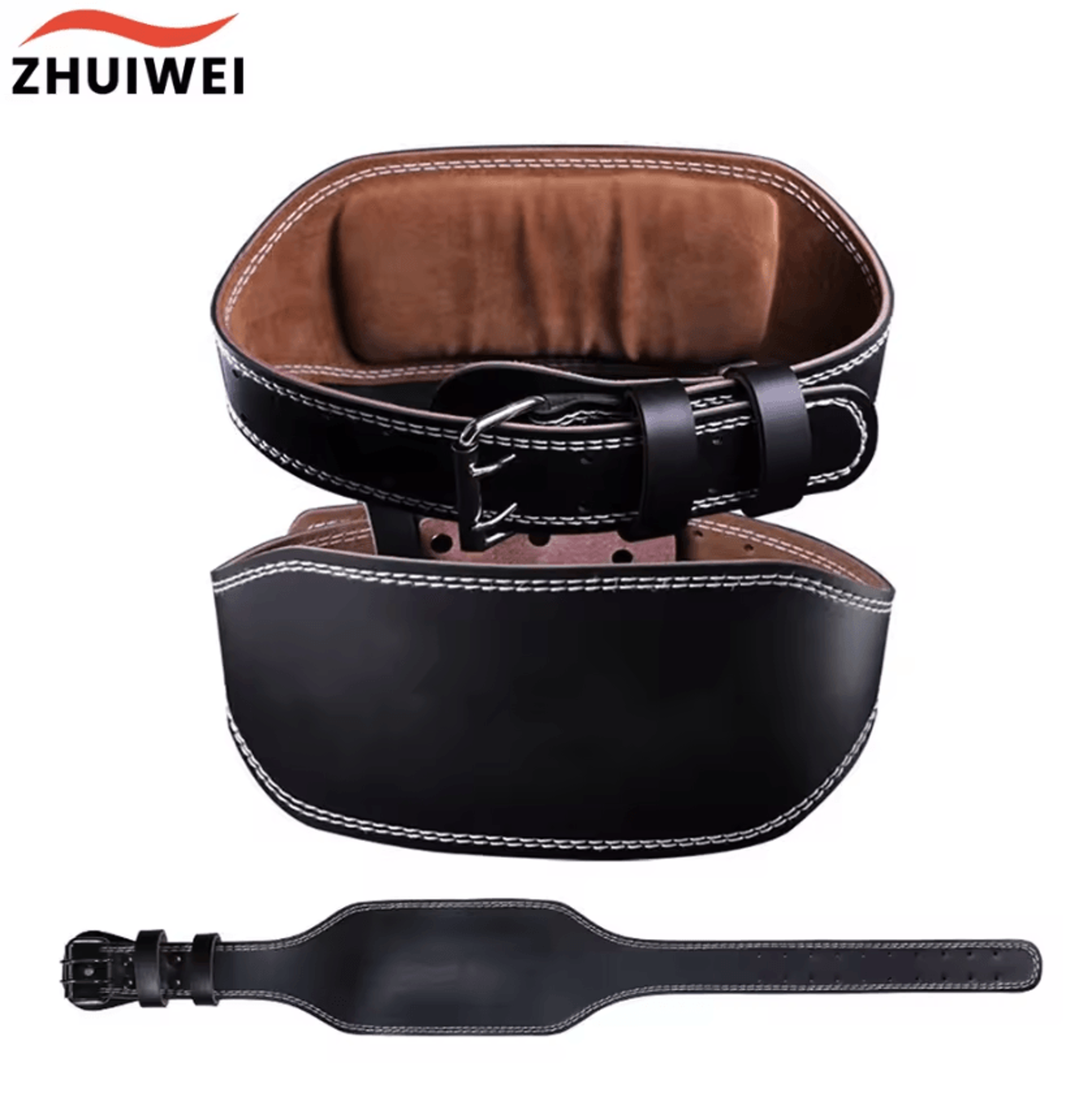 adjustable leather weightlifting belt gym waist support for powerlifting squats and strength training