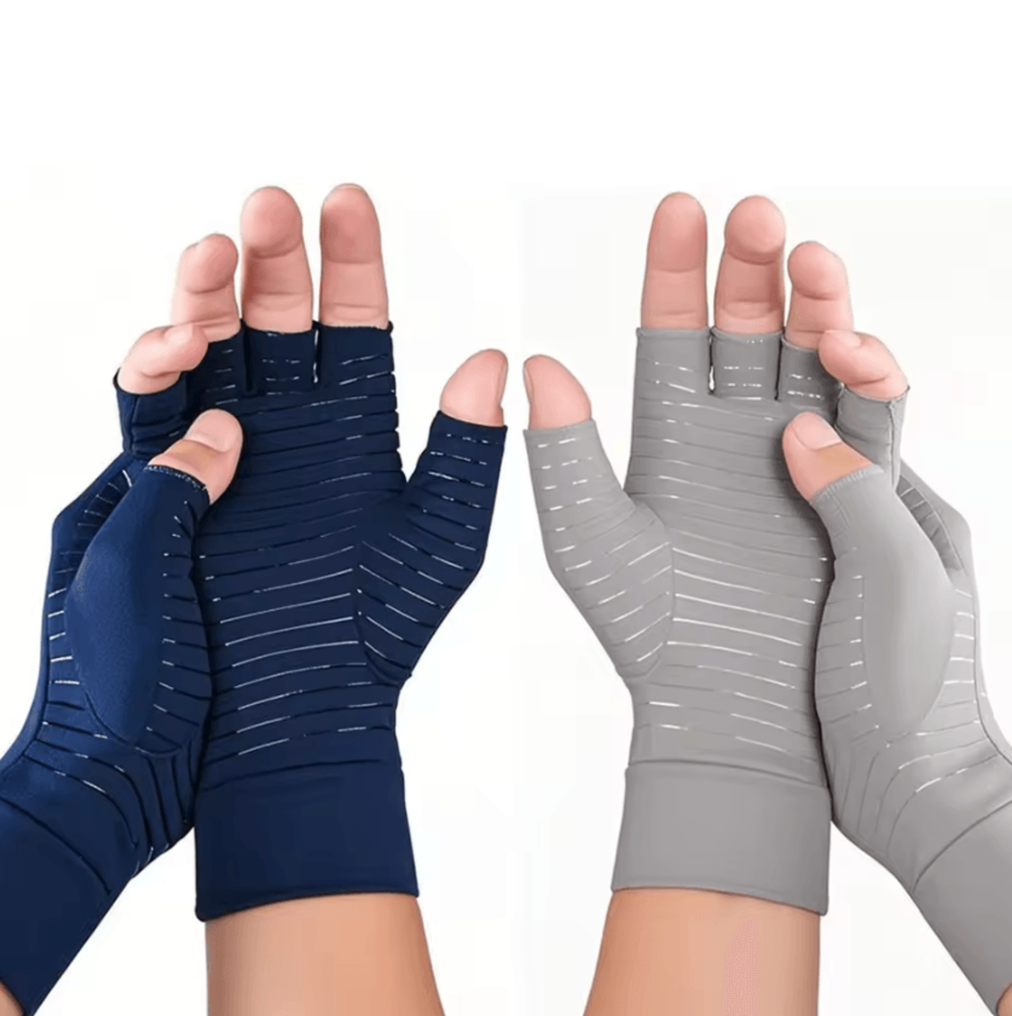 copper compression gloves for arthritis open finger hand support gloves for men & women