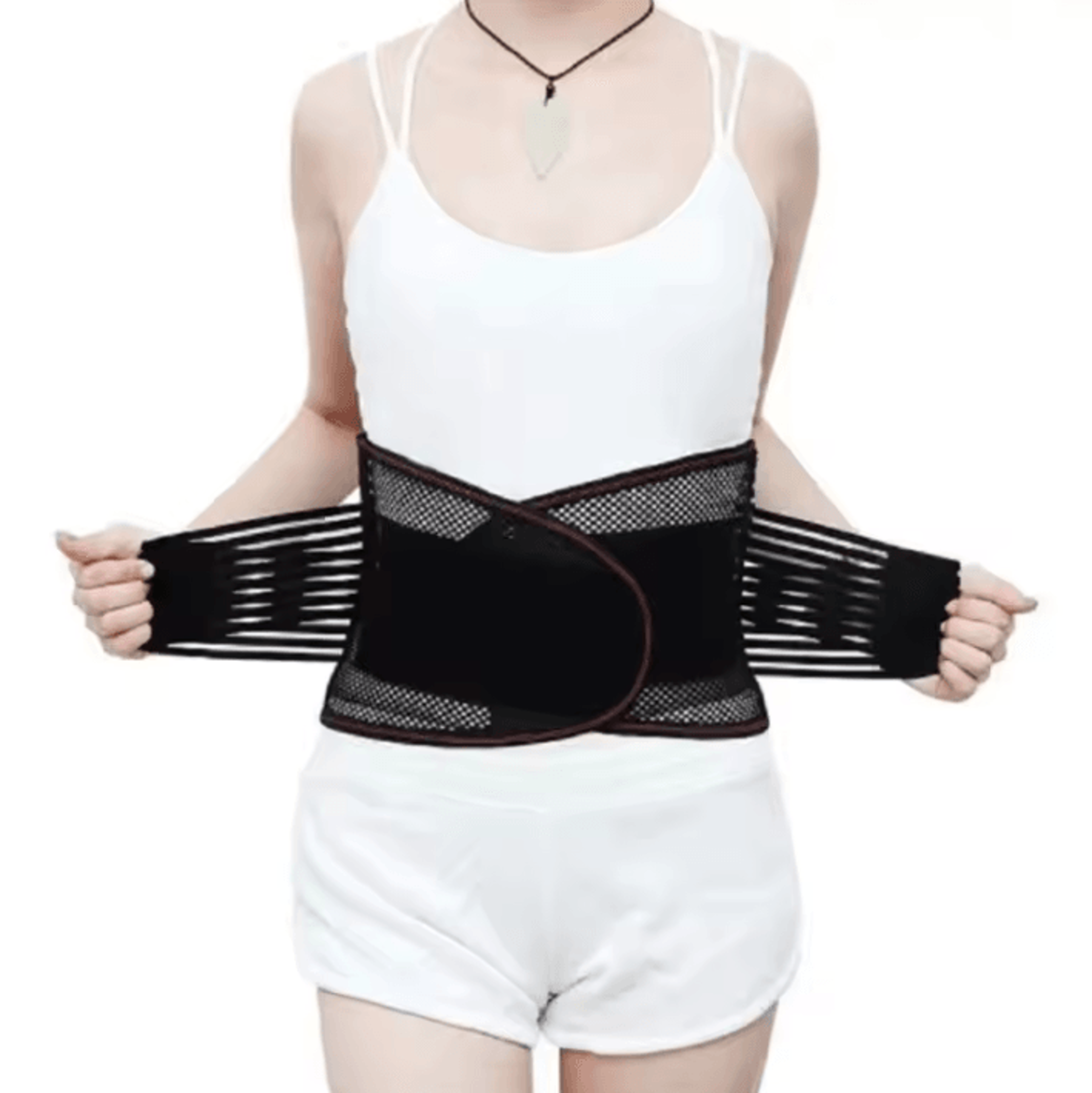 adjustable lumbar support belt back brace for men & women with anti-slip mesh lower back support