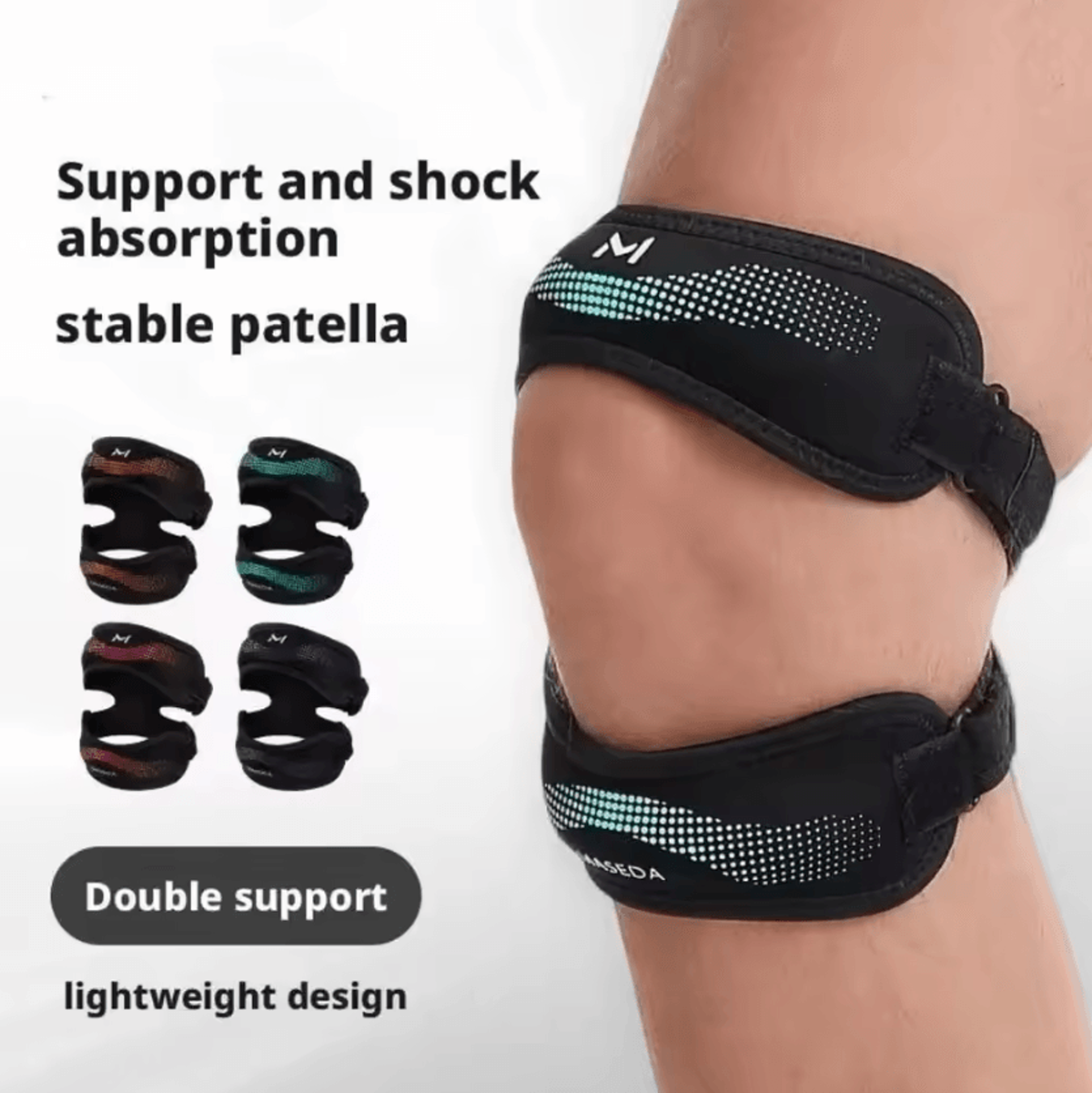 adjustable double patellar knee strap breathable knee support brace with dual compression bands