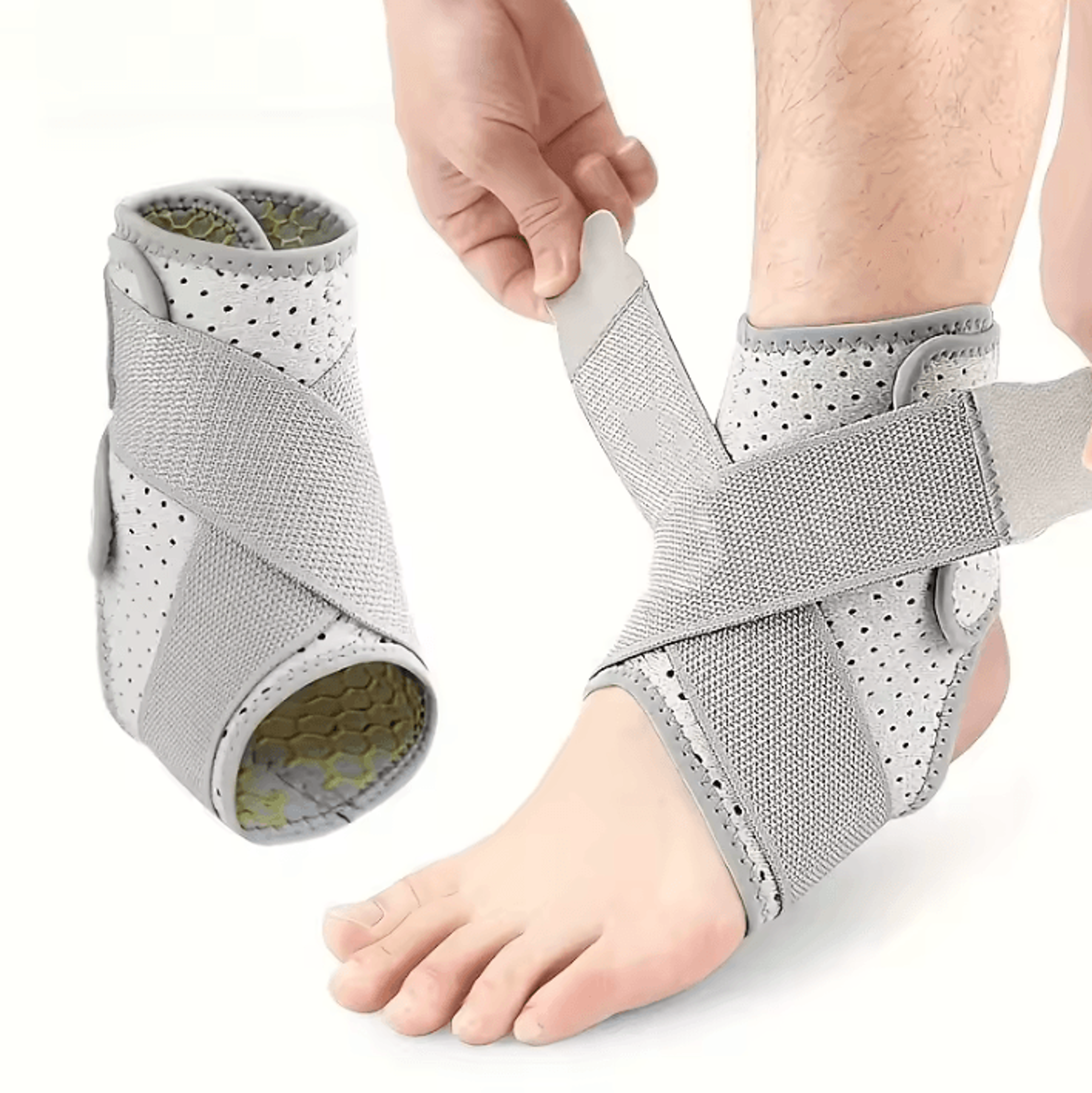 adjustable ankle brace with side stabilizers ankle support splint for men & women
