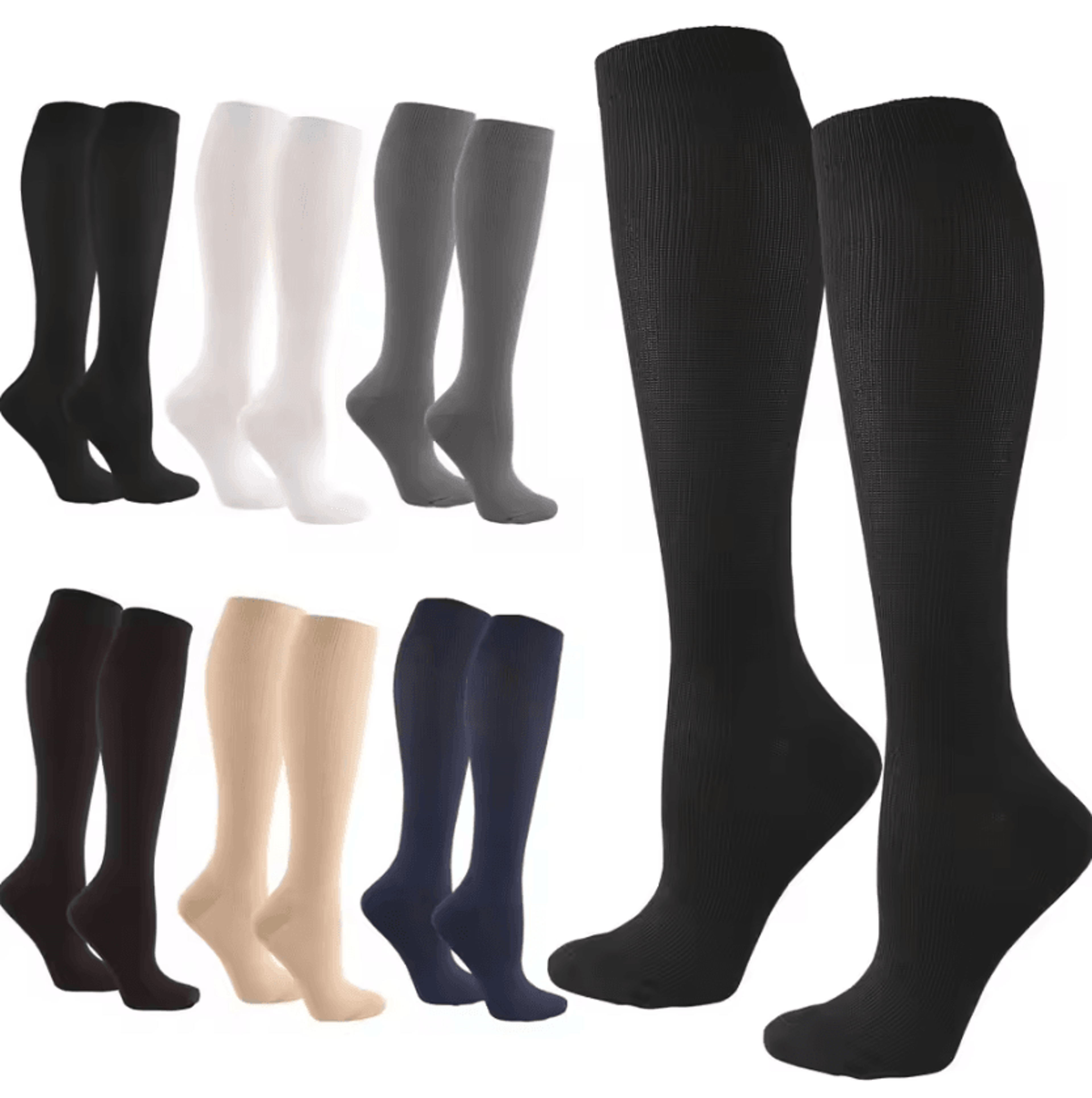 graduated compression socks for men & women – varicose vein support, running, travel & everyday comfort