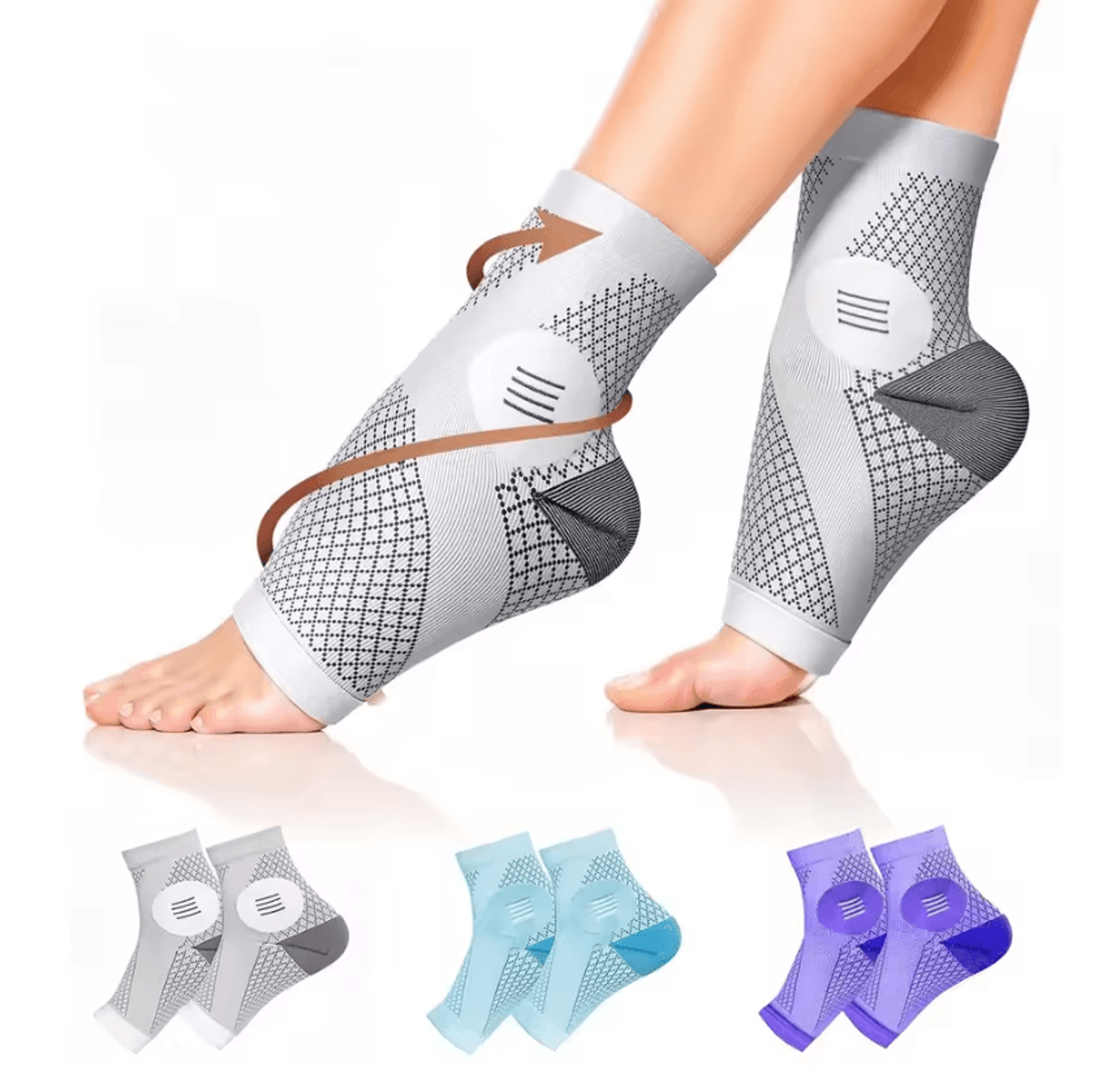 1 pair plantar fasciitis socks breathable compression neuropathy socks for men & women