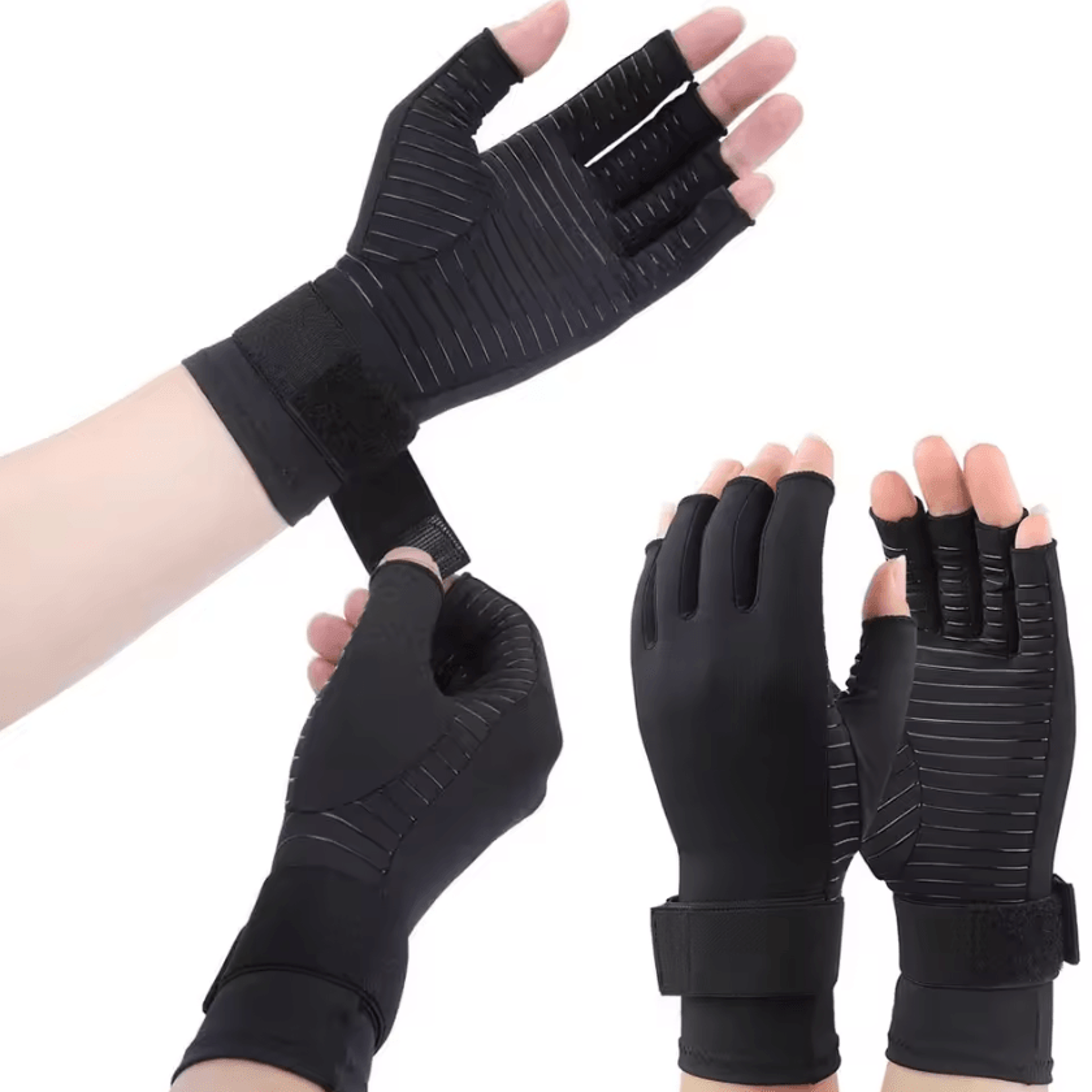 compression arthritis gloves with adjustable wrist strap – carpal tunnel gloves for typing, hand support & daily comfort
