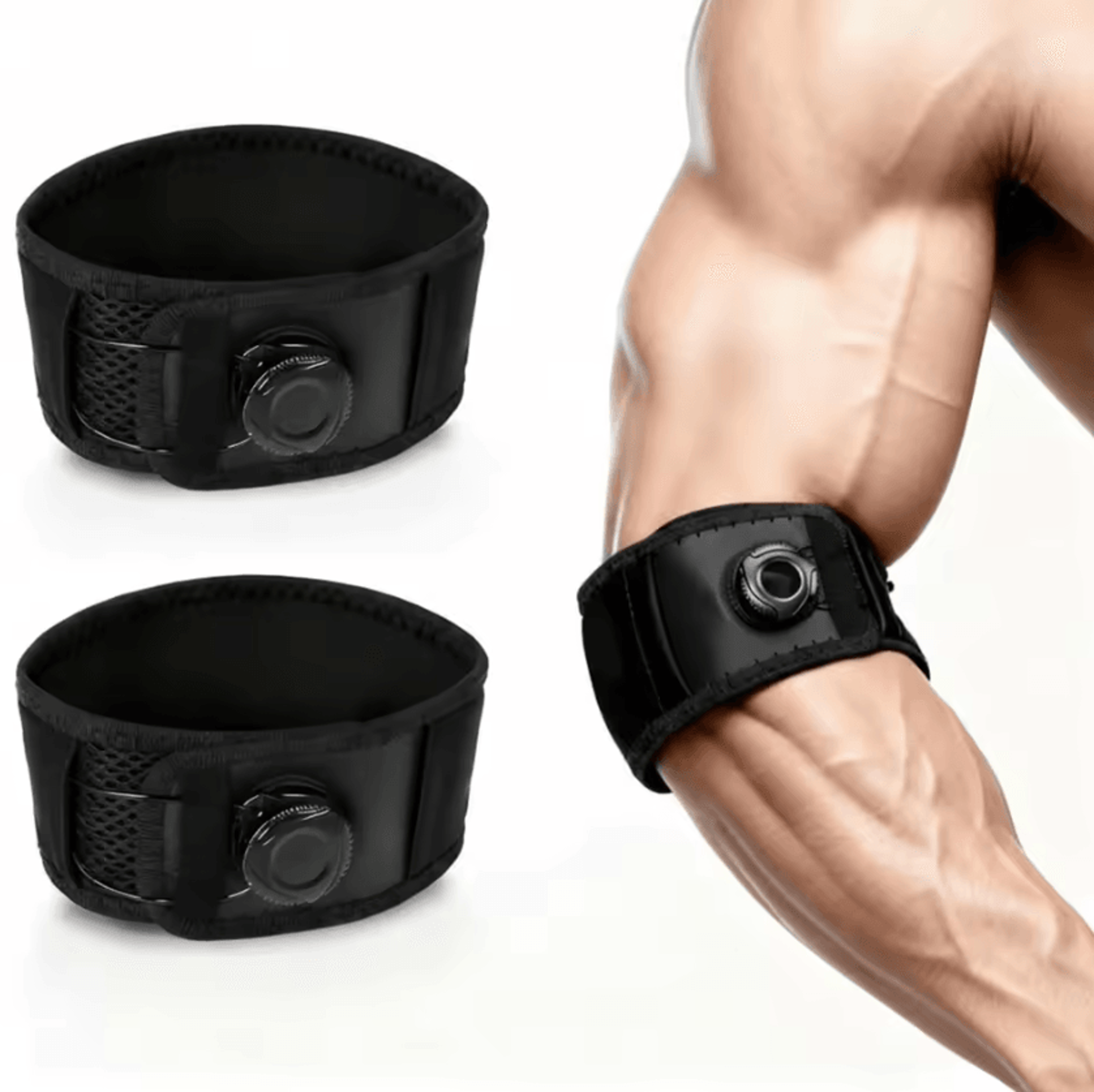 adjustable tennis elbow brace with precision dial – golfer's elbow strap for tendonitis pain relief
