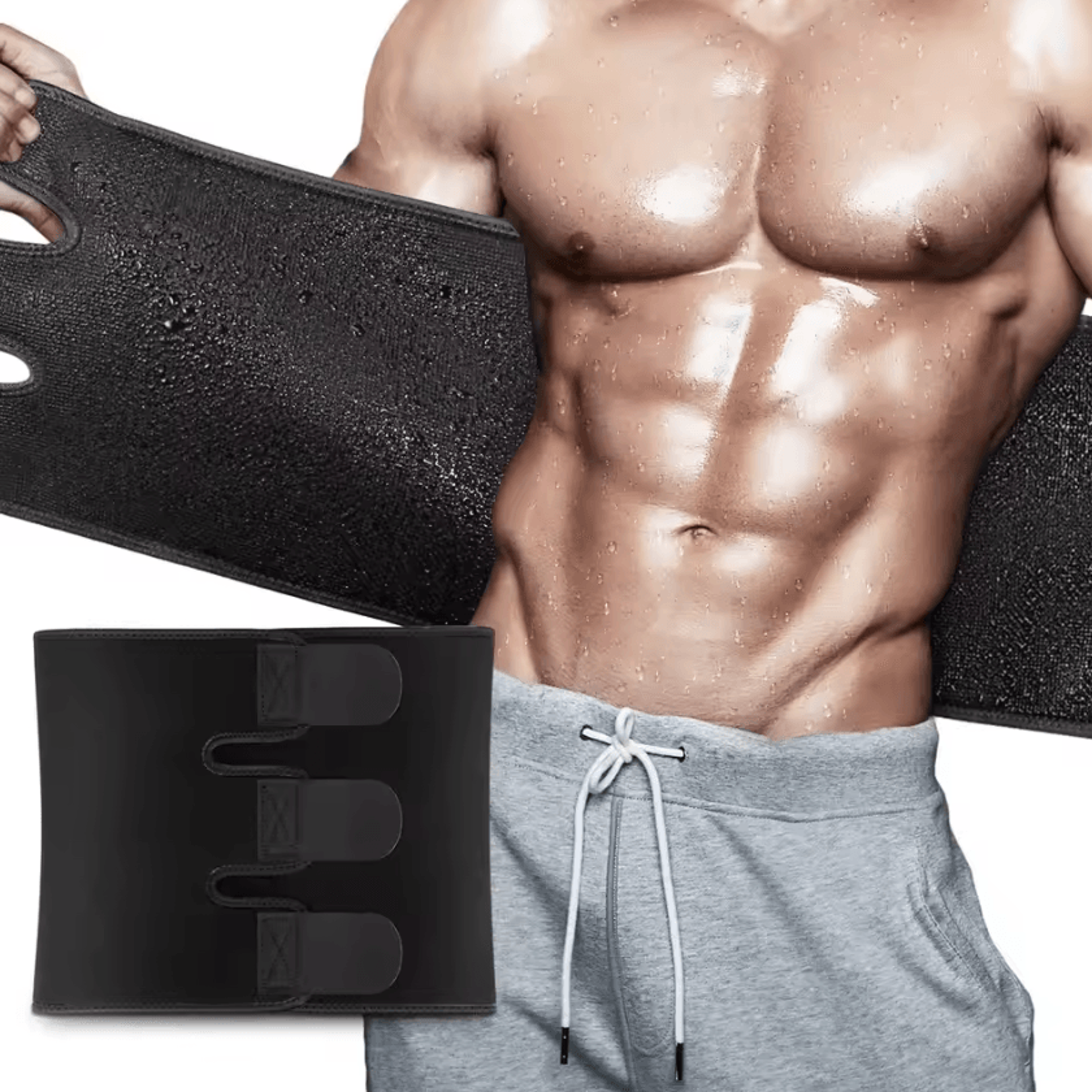 waist trimmer belt for women & men – adjustable sweat waist trainer for workout, core support & tummy compression