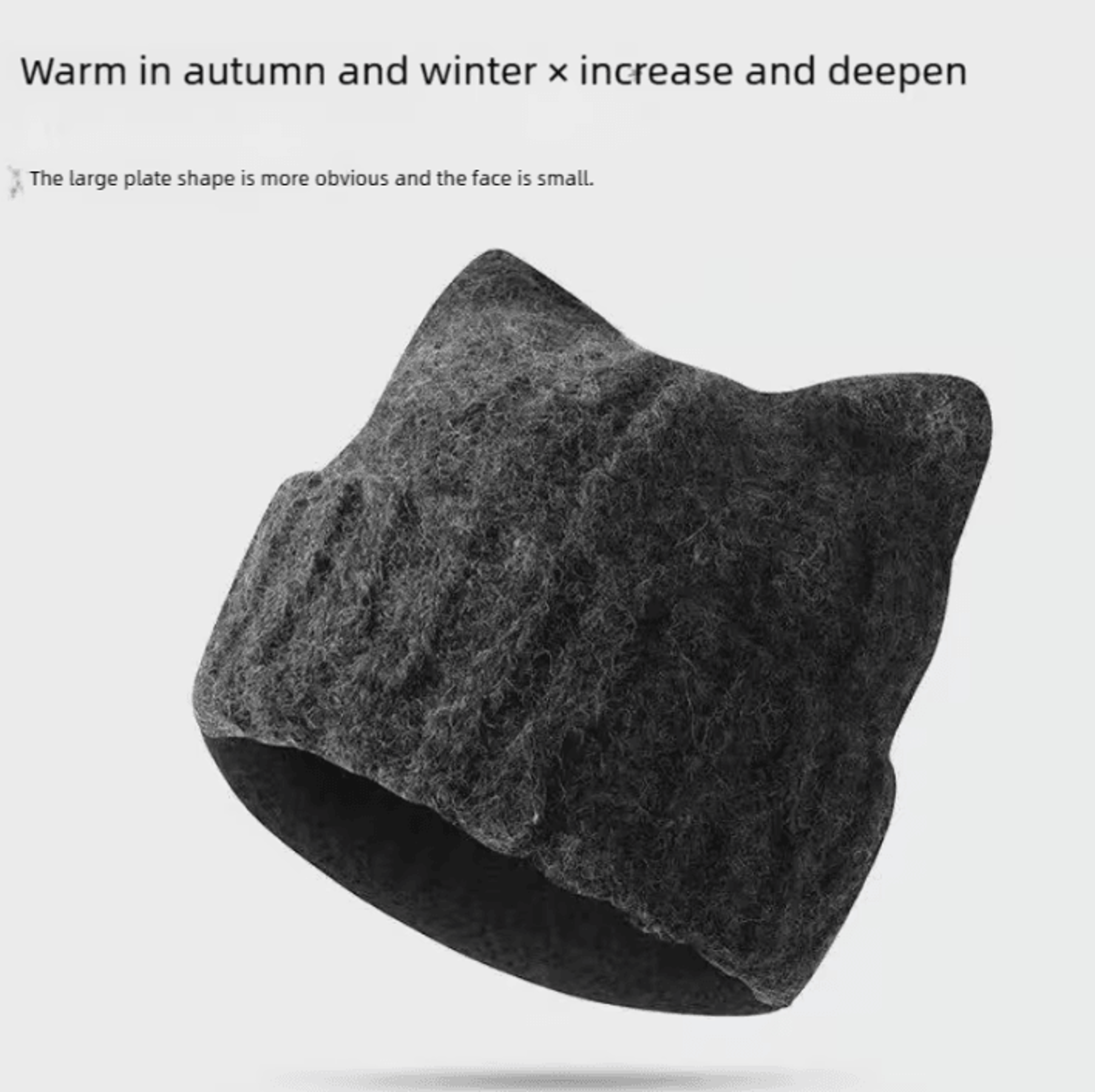 cute cat ear knitted beanie winter hat for women and girls