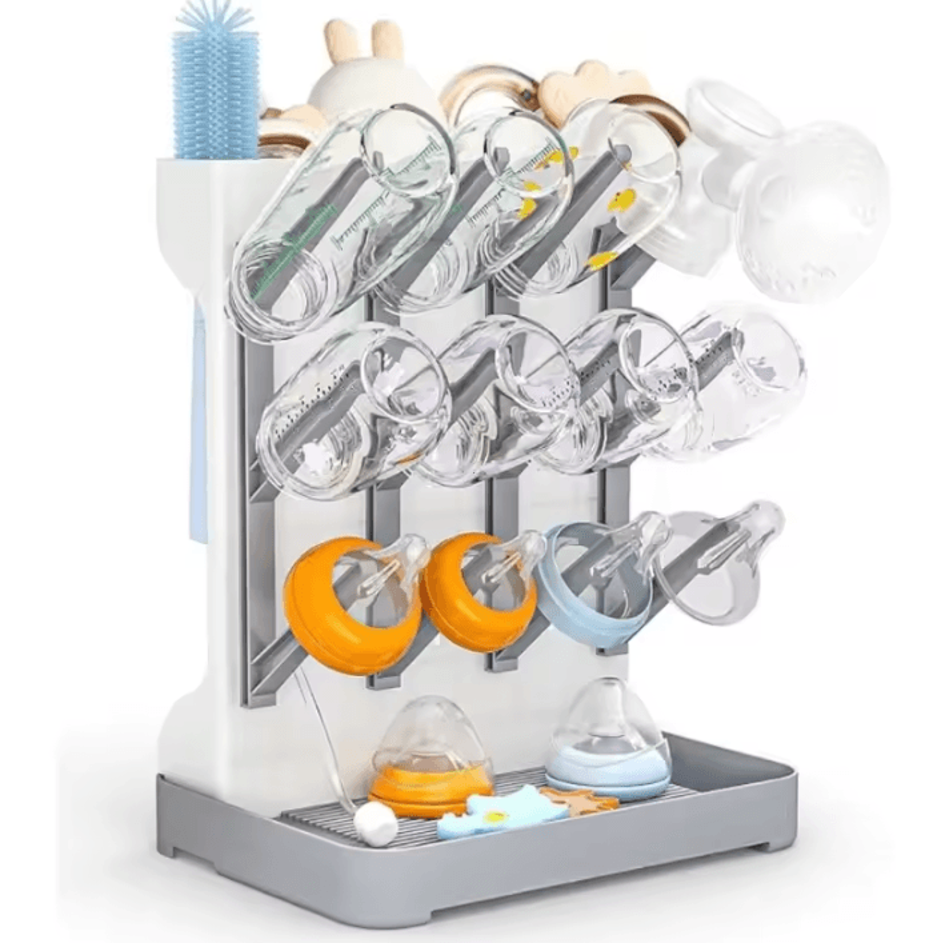 baby bottle drying rack vertical space saving bottle organizer