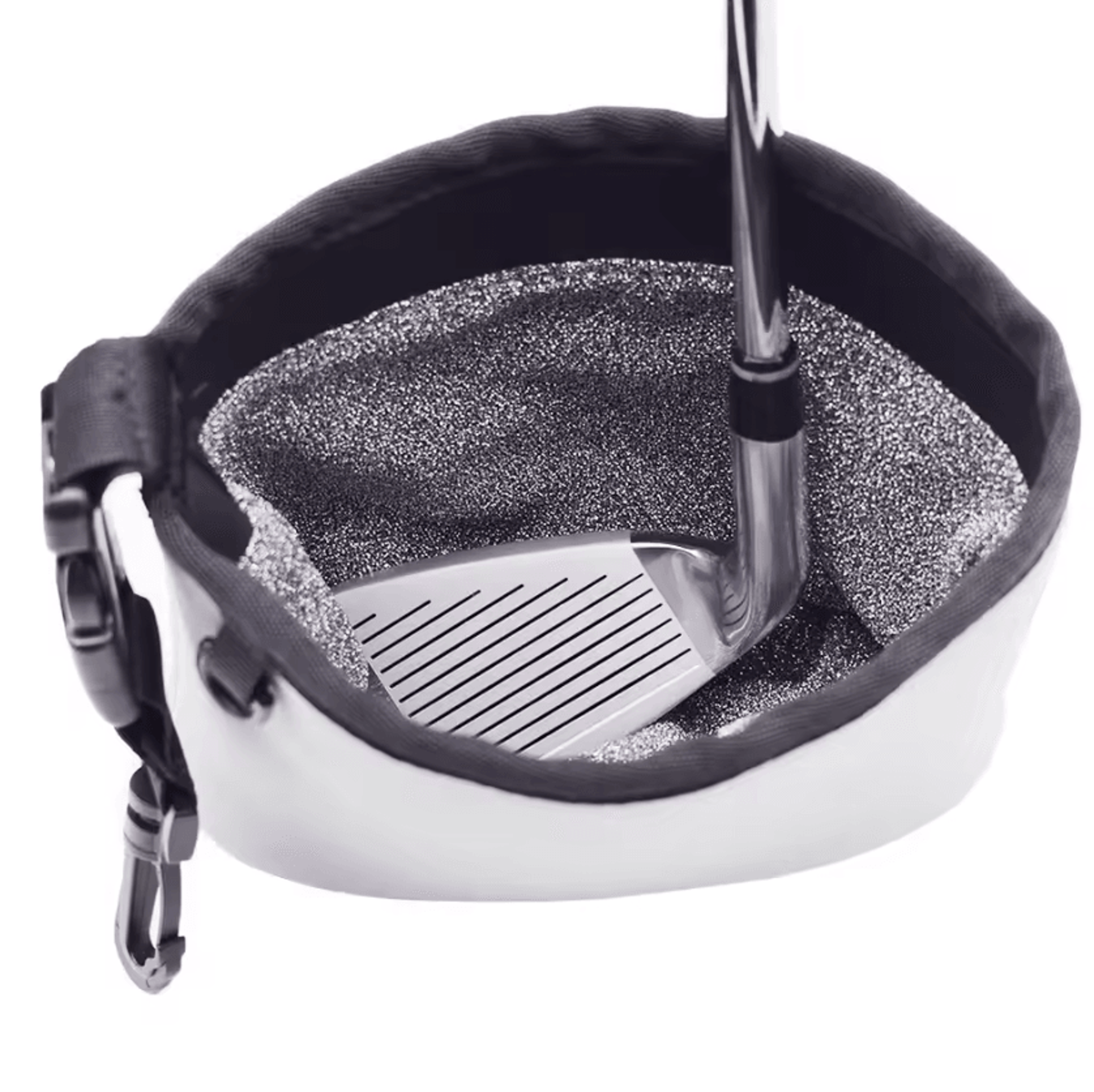 golf club cleaning bag with ball organizer and accessory pouch