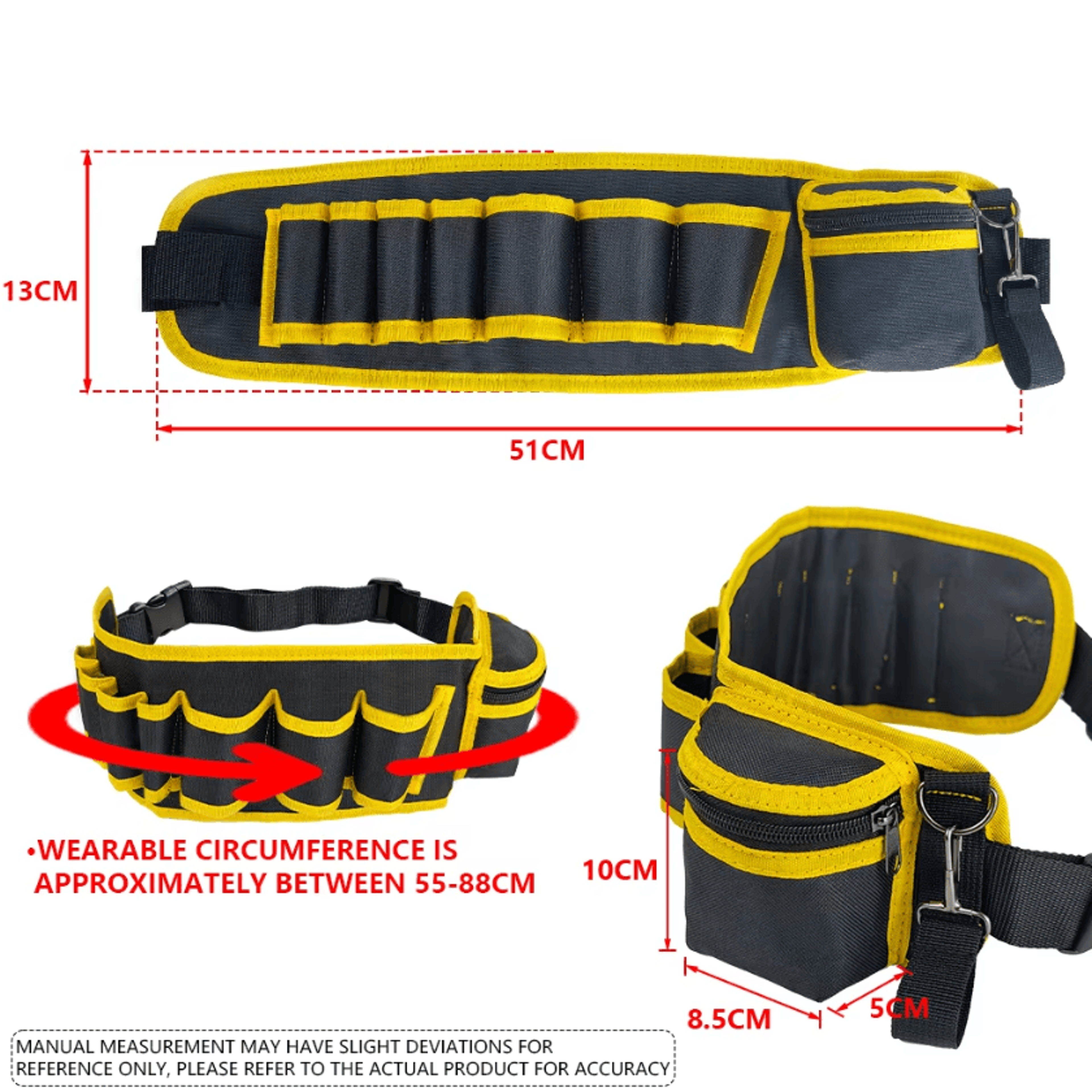 heavy duty electrician tool belt pouch waterproof oxford waist tool organizer