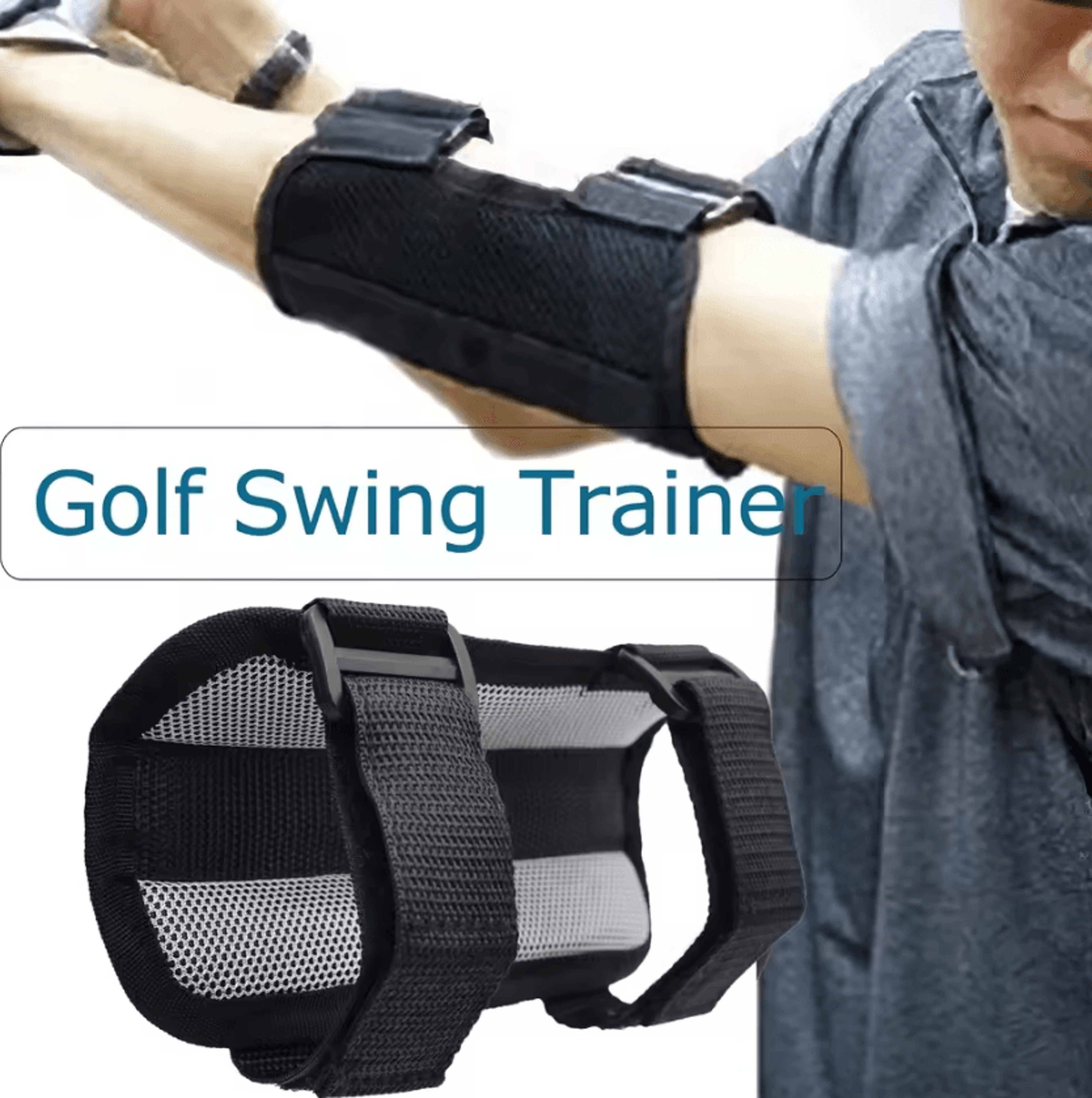 golf swing trainer elbow brace straight arm training aid for better swing mechanics