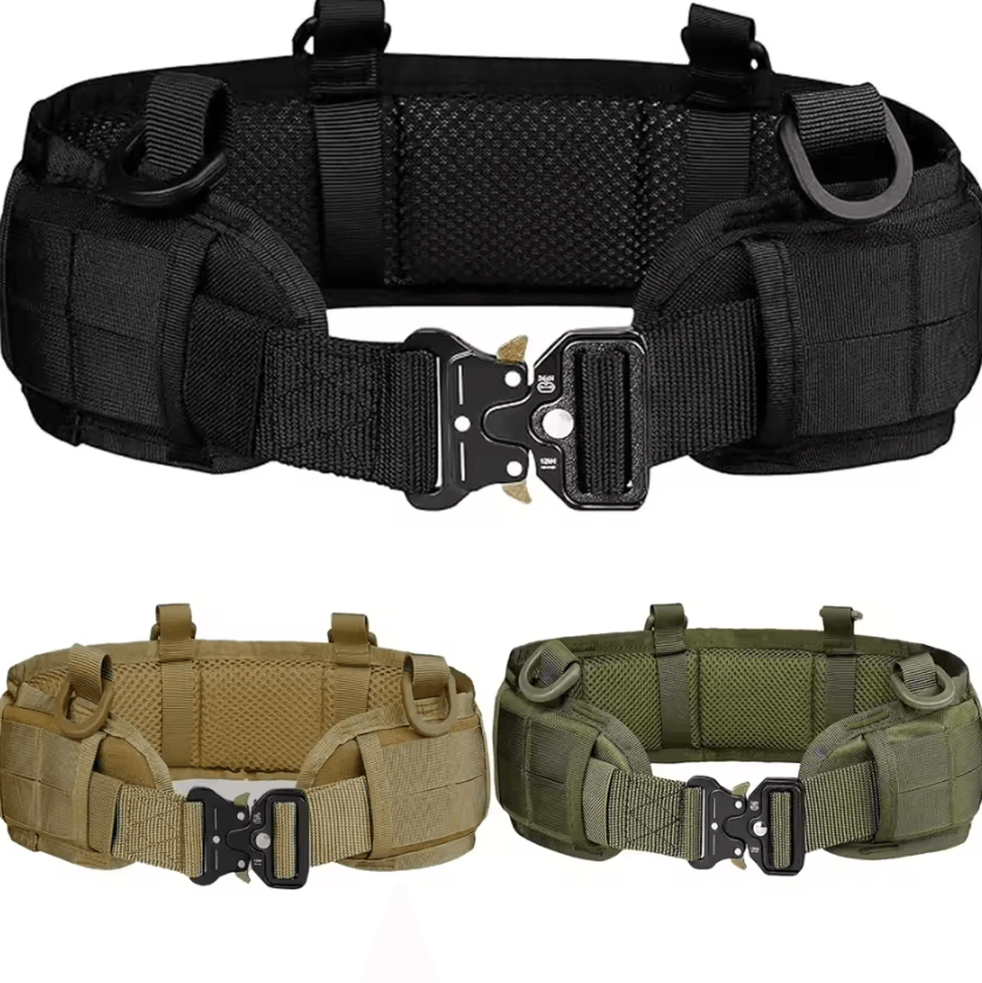 adjustable padded utility waist belt with quick release buckle for hiking camping and outdoor work