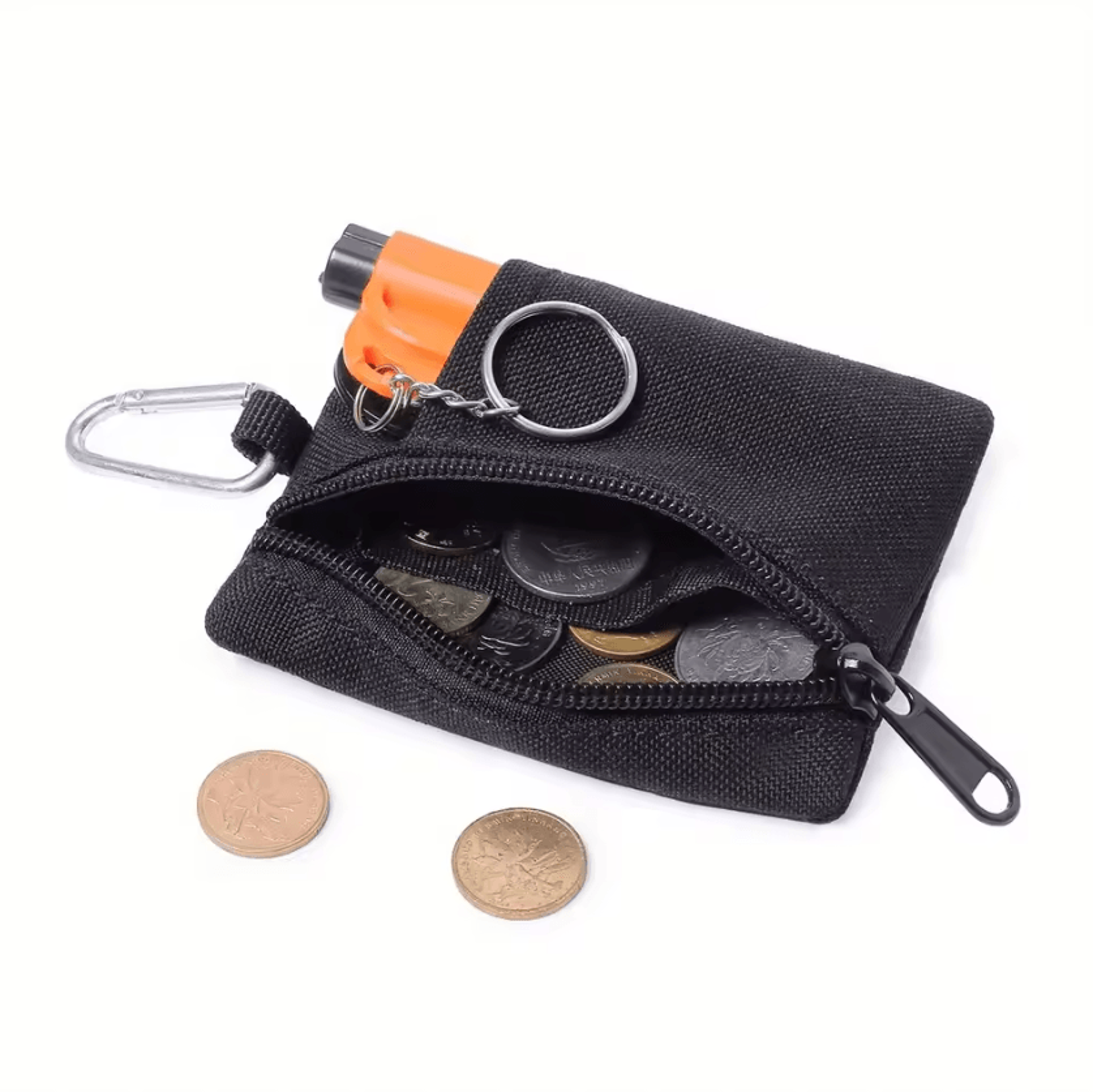 mini tactical wallet edc molle pouch with zipper for cards keys and everyday essentials