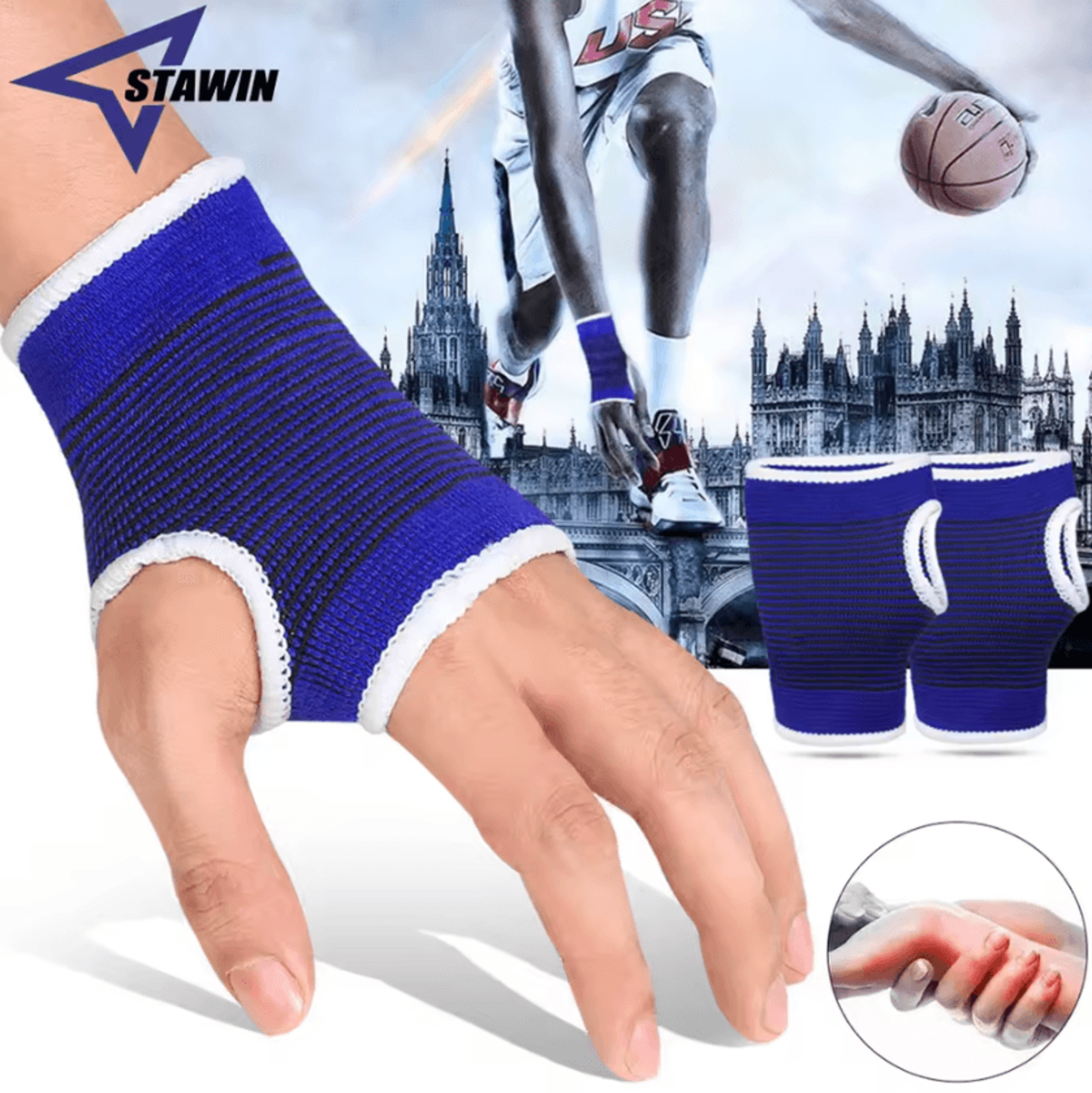 adjustable wrist support brace for gym workouts carpal tunnel and tendonitis relief 2 pack