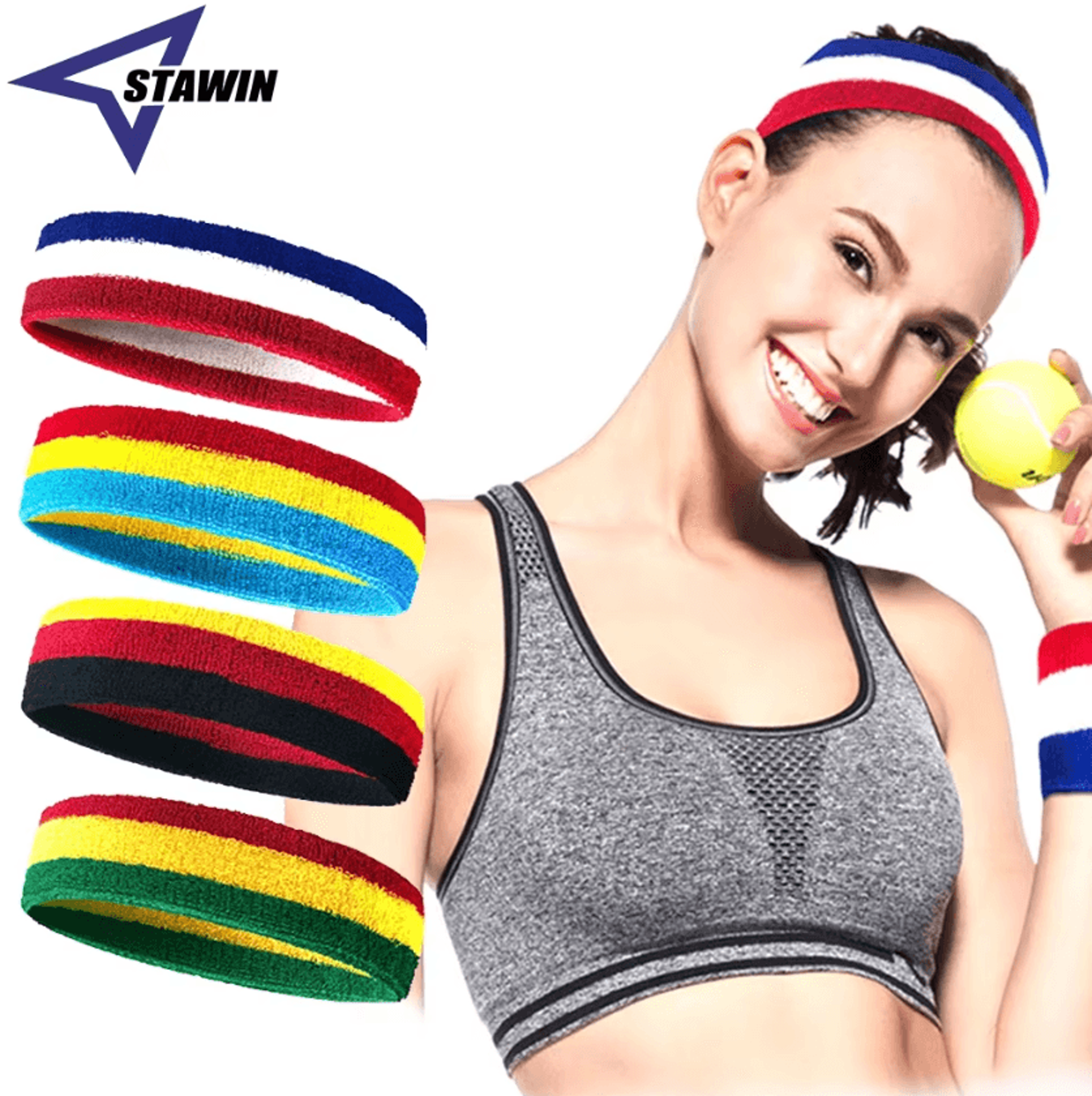 sports headband sweatband for running cycling yoga and fitness