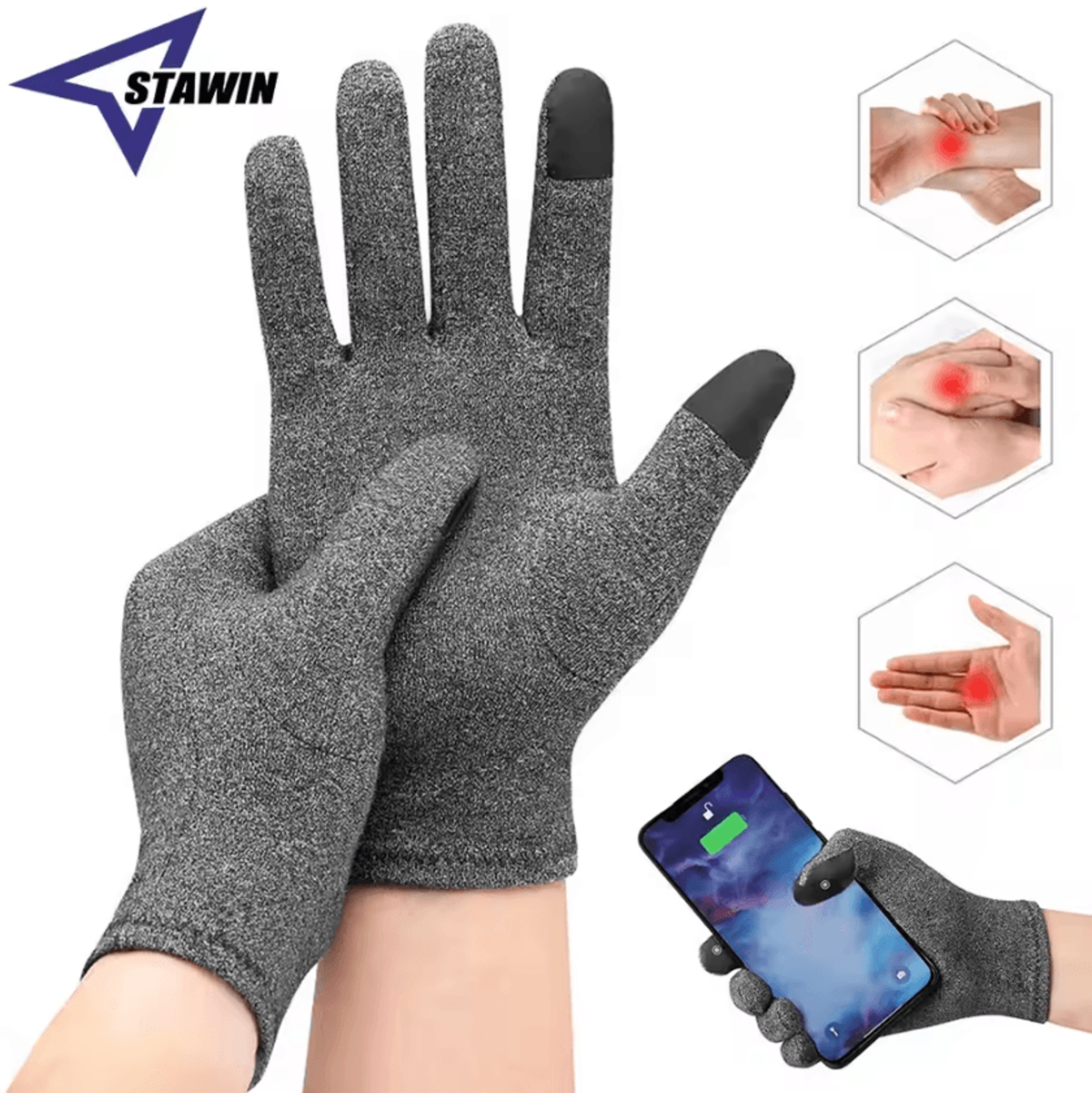 full finger compression arthritis gloves for hand wrist and thumb support