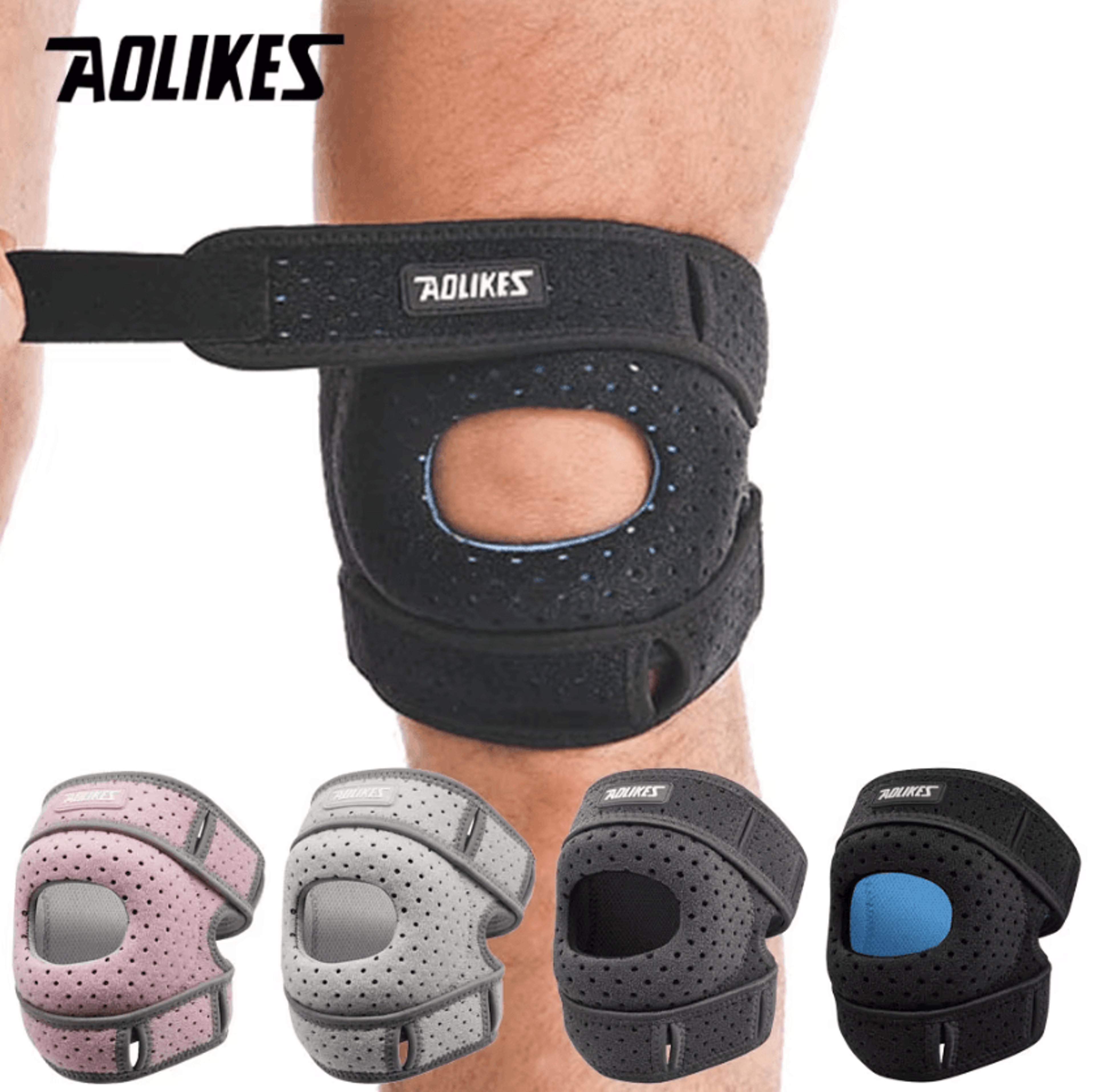 aolikes patella knee brace compression sleeve for sports and everyday knee support
