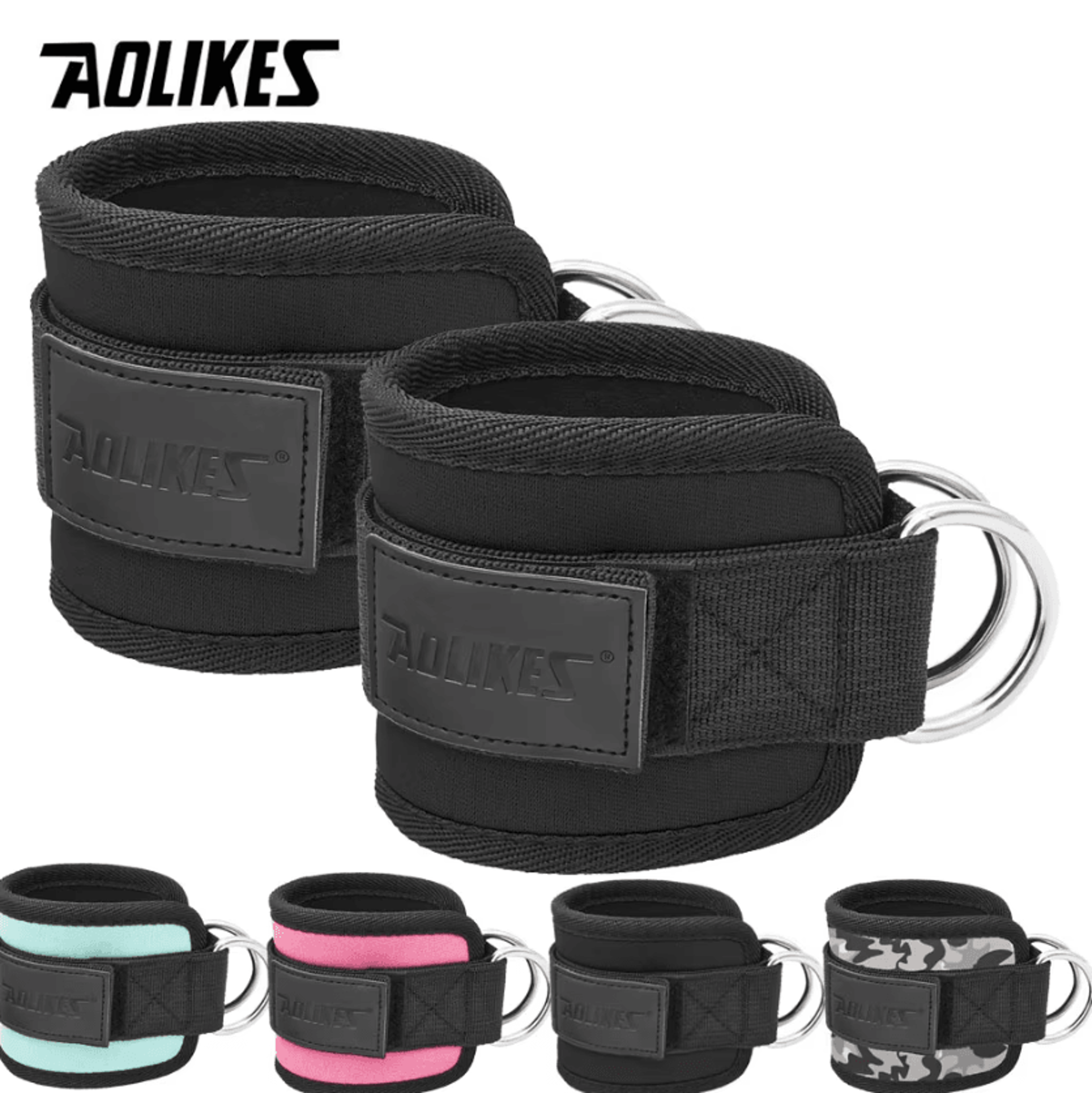 aolikes padded ankle cuffs for cable machine glute kickbacks and leg workouts