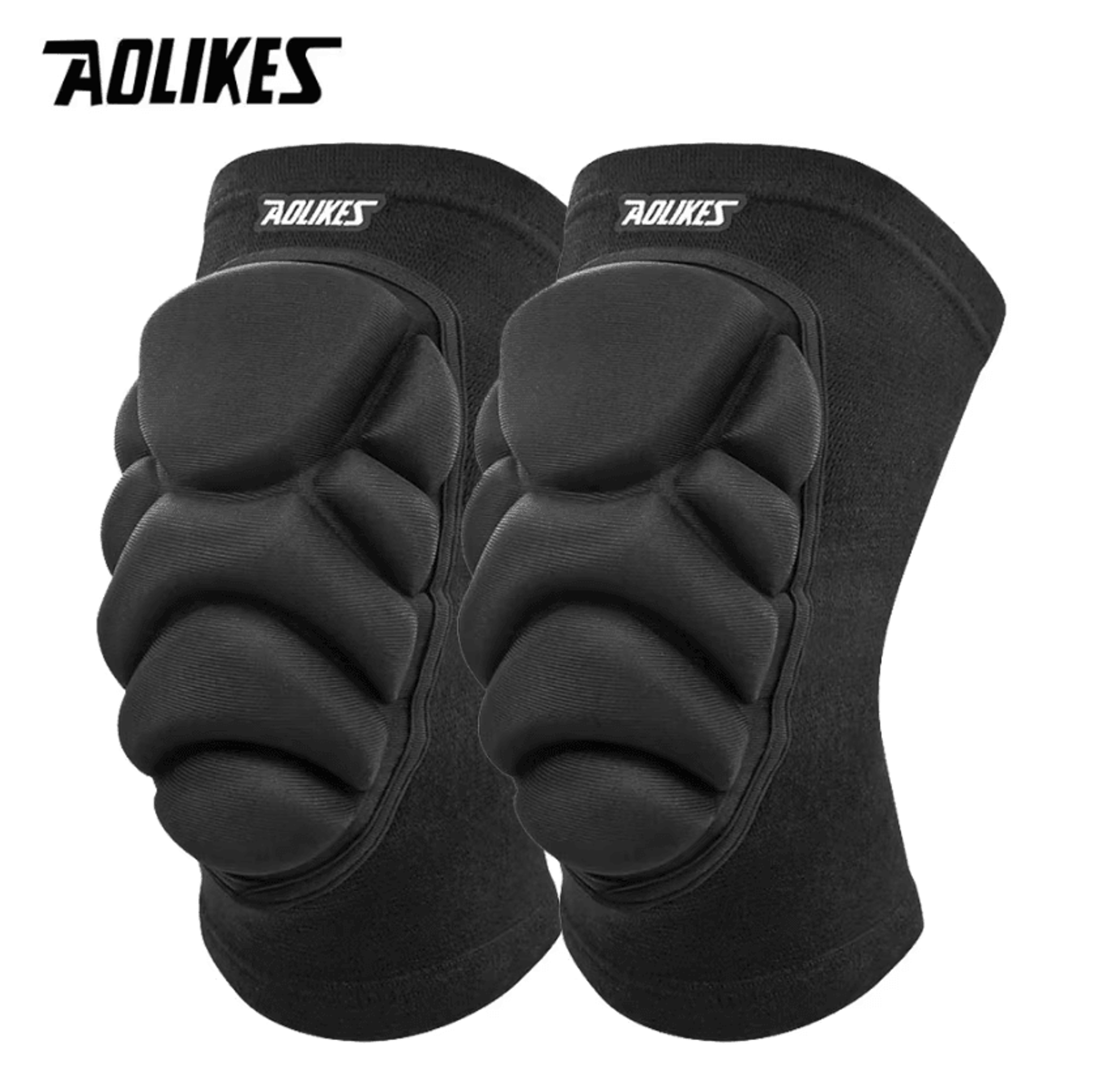 aolikes thick eva knee pads with anti slip compression sleeves for volleyball dance and sports