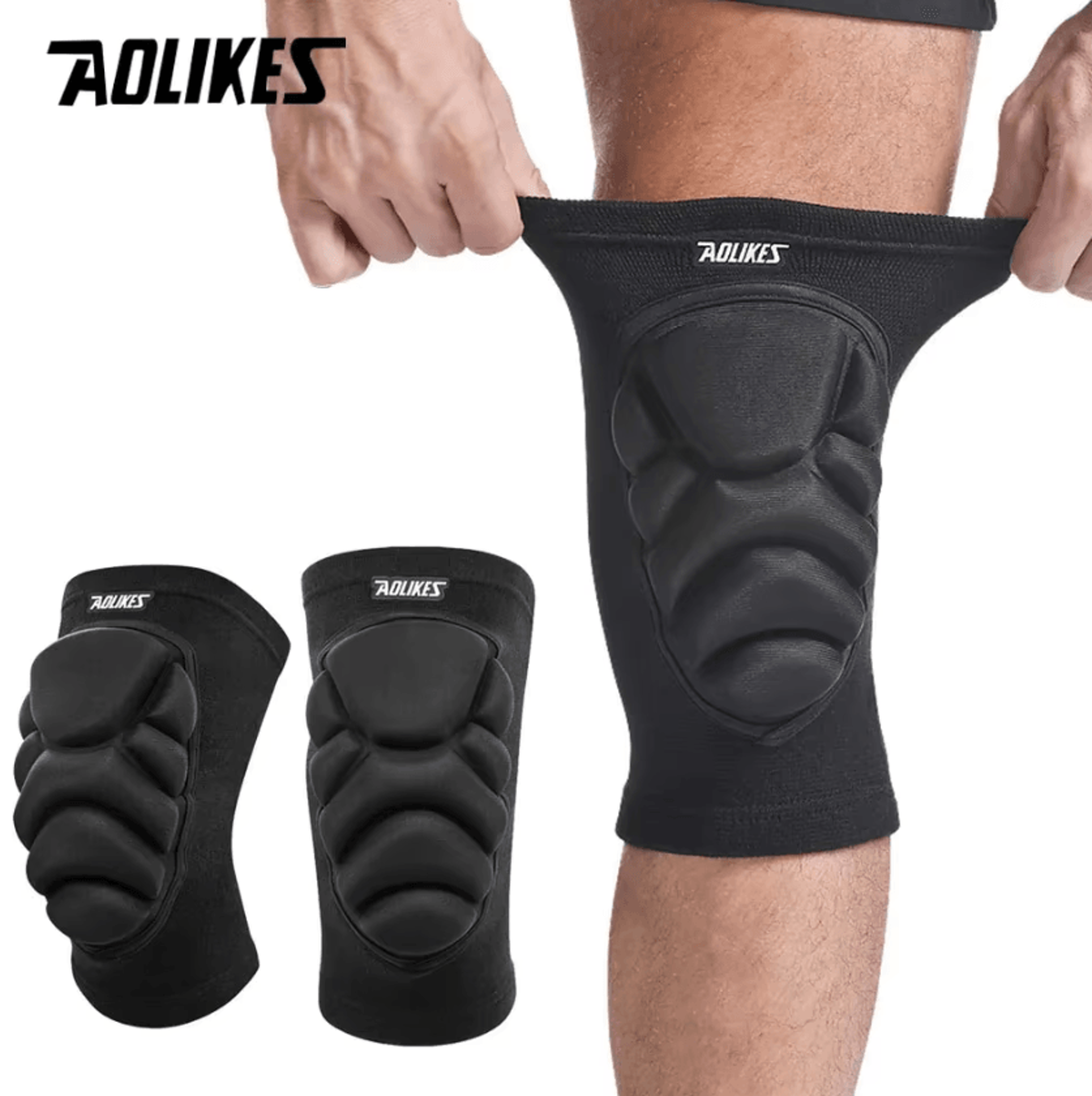aolikes thick sponge knee and elbow pads for basketball volleyball wrestling and work