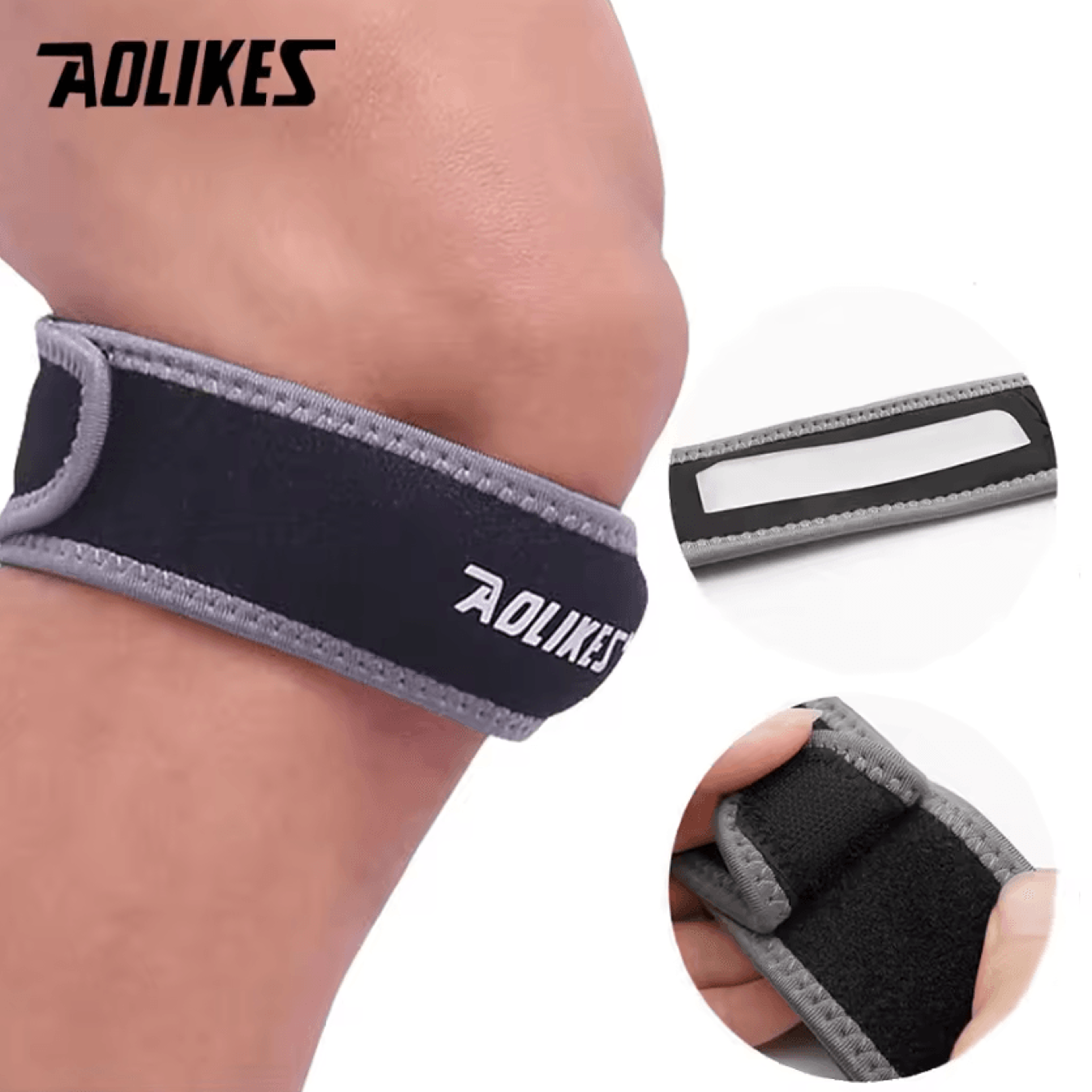 aolikes adjustable patella knee strap with neoprene cushion for running and sports support