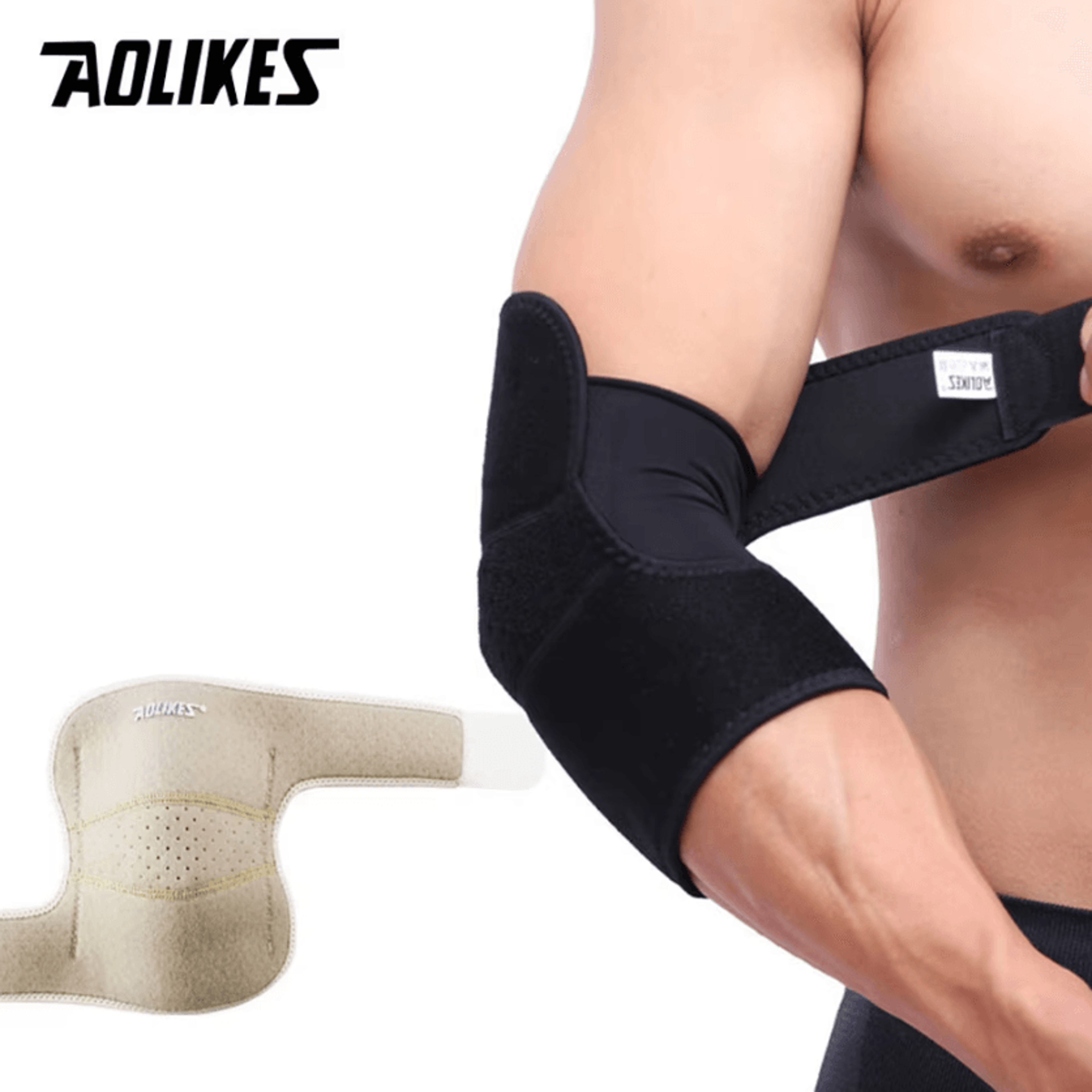 aolikes adjustable elbow brace support wrap for sports training and everyday comfort
