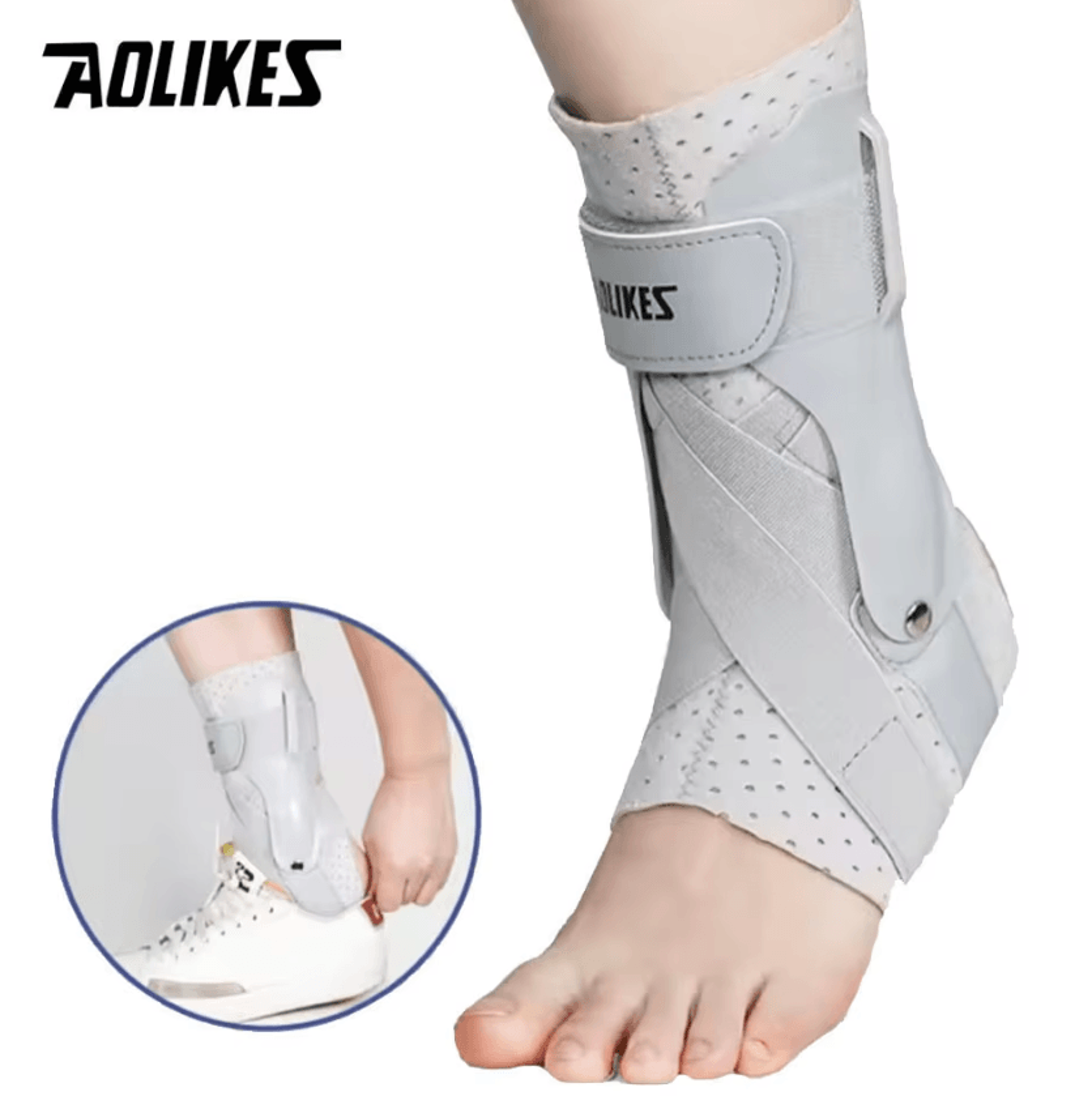 aolikes ankle brace with side stabilizers for sports training and everyday support
