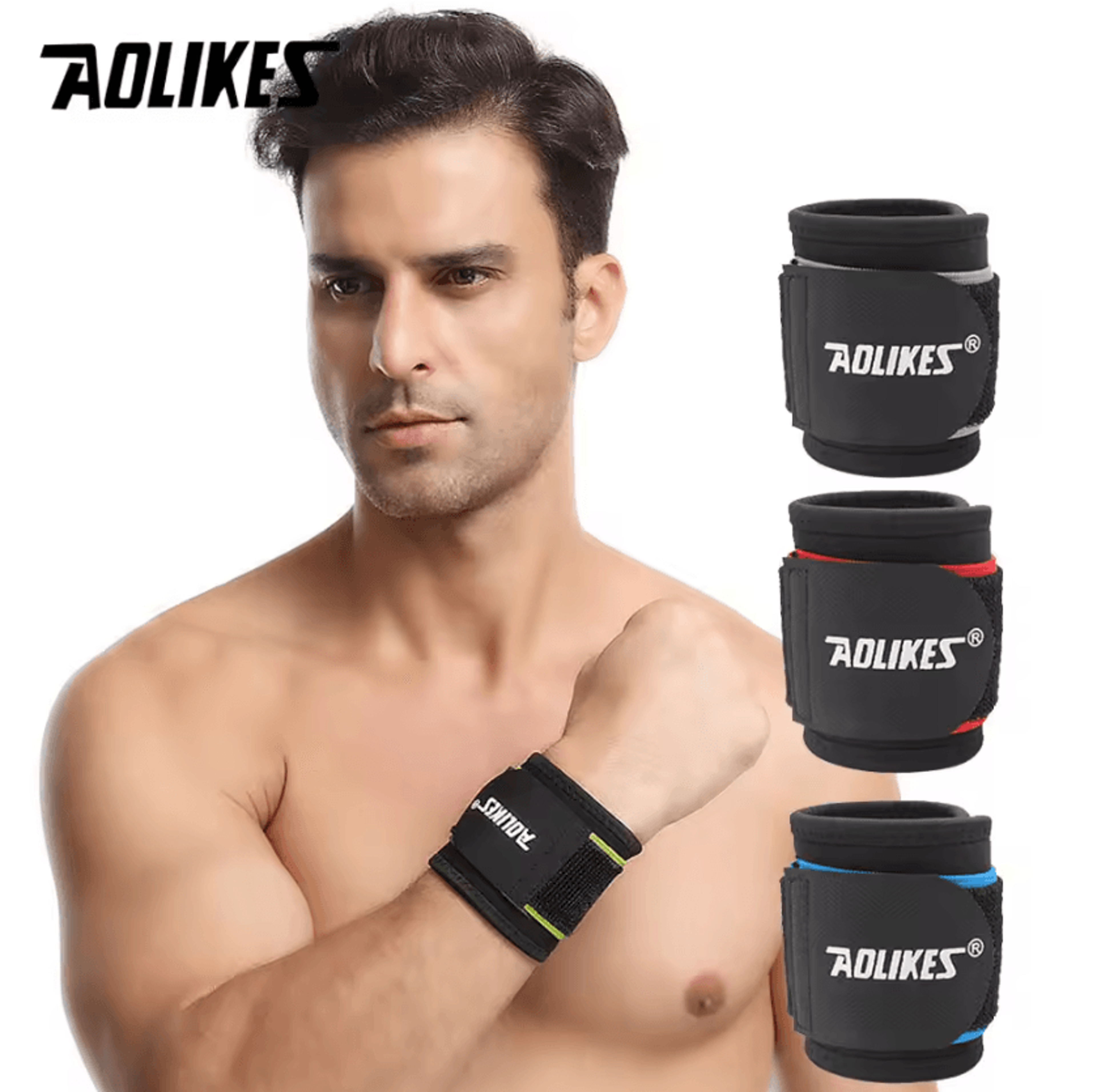 aolikes wrist brace adjustable wrist support wrap for gym, weightlifting, sports & daily wrist protection