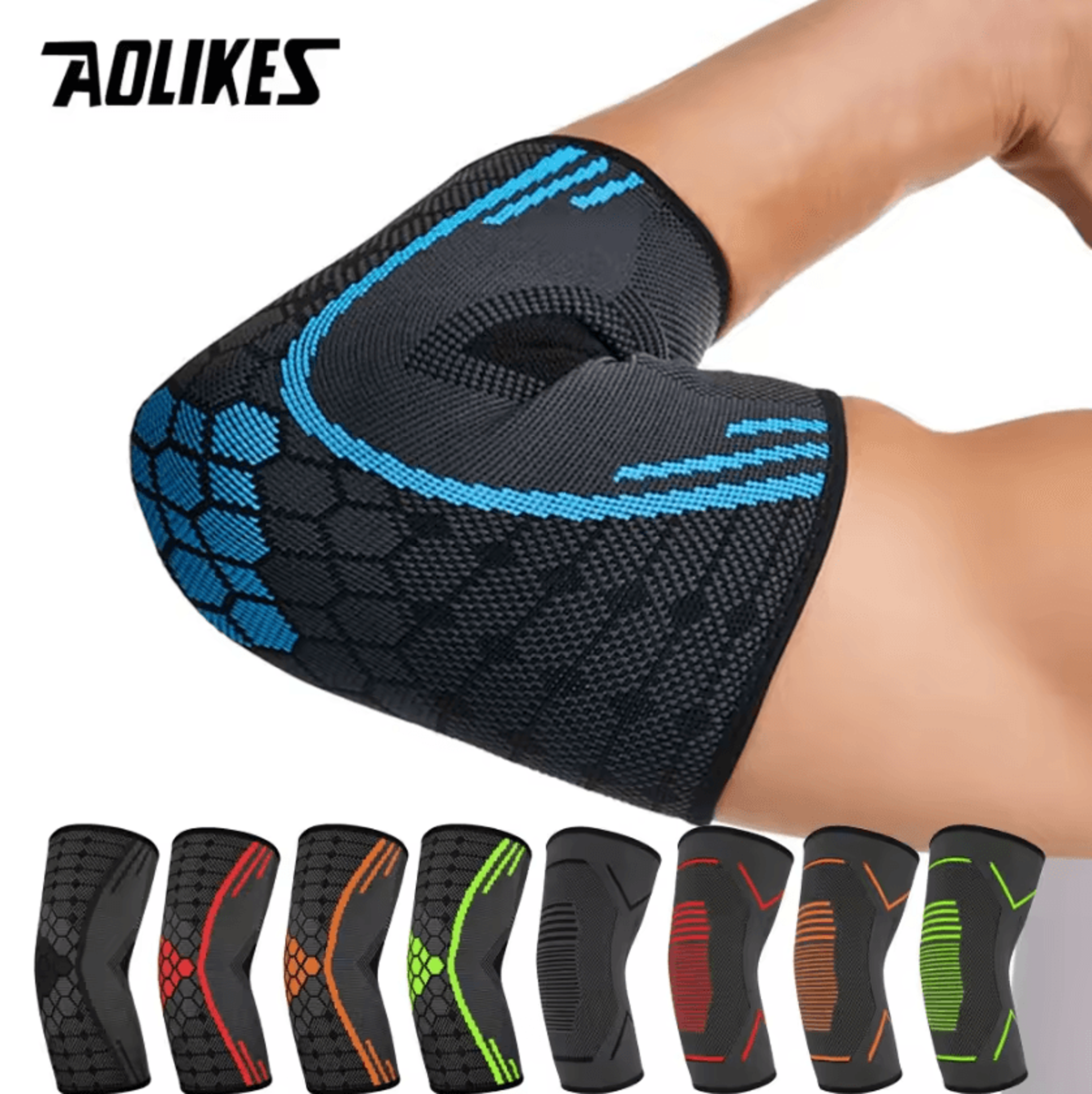 aolikes elbow compression sleeve tennis elbow brace for tendonitis, golfers elbow & sports support