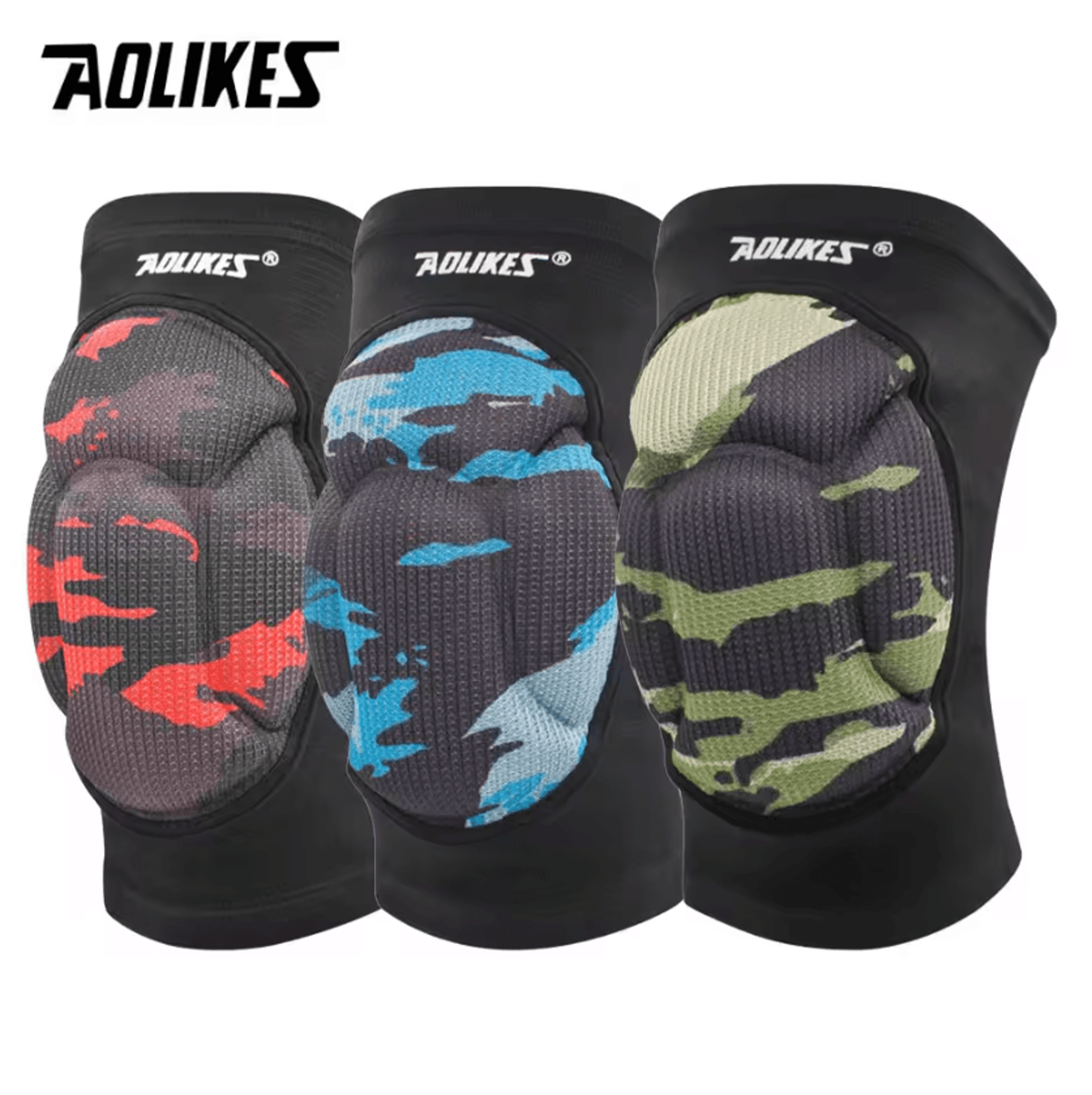 aolikes volleyball knee pads thick sponge basketball knee sleeves for sports, dance & impact protection