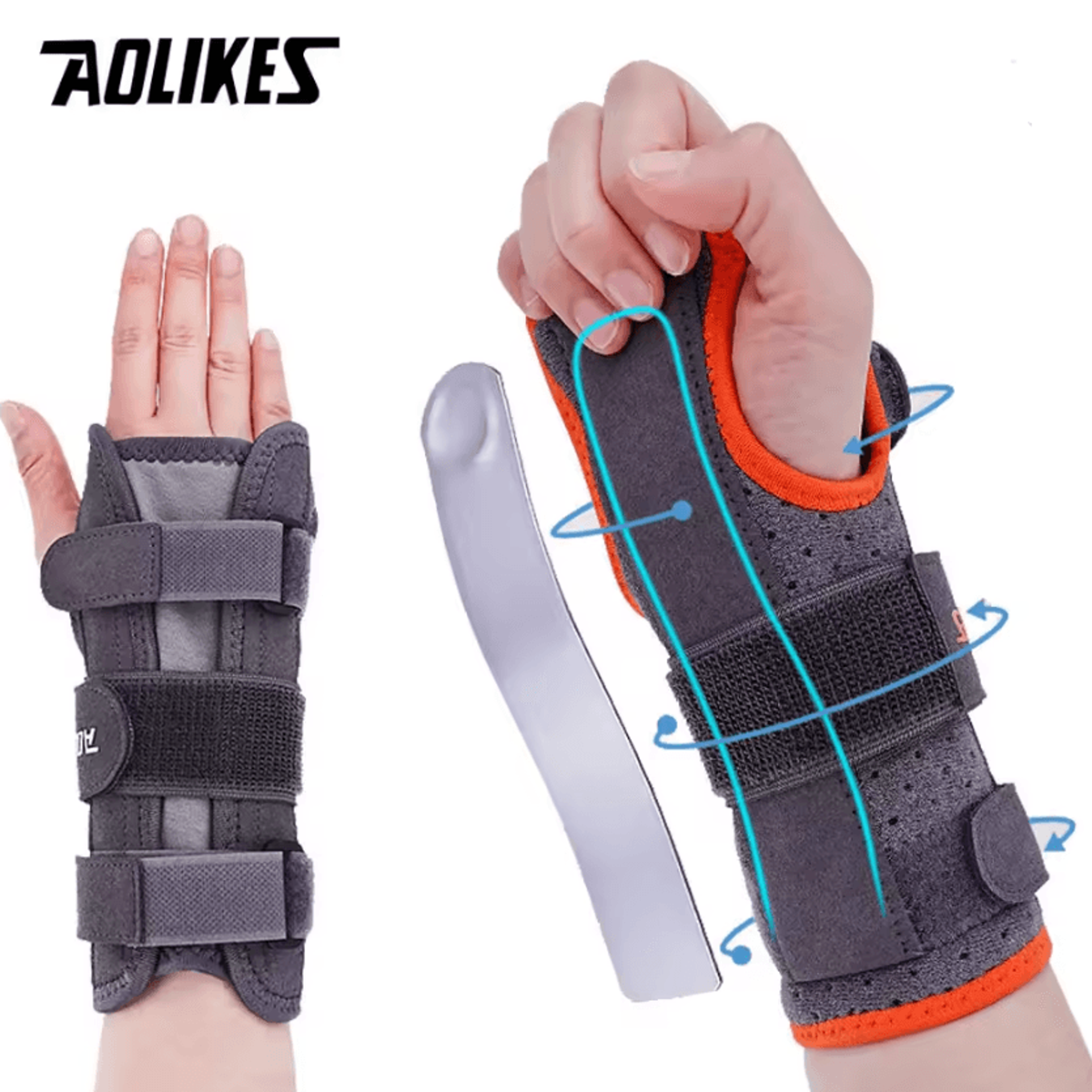 aolikes wrist brace for carpal tunnel adjustable night wrist splint for comfortable wrist support