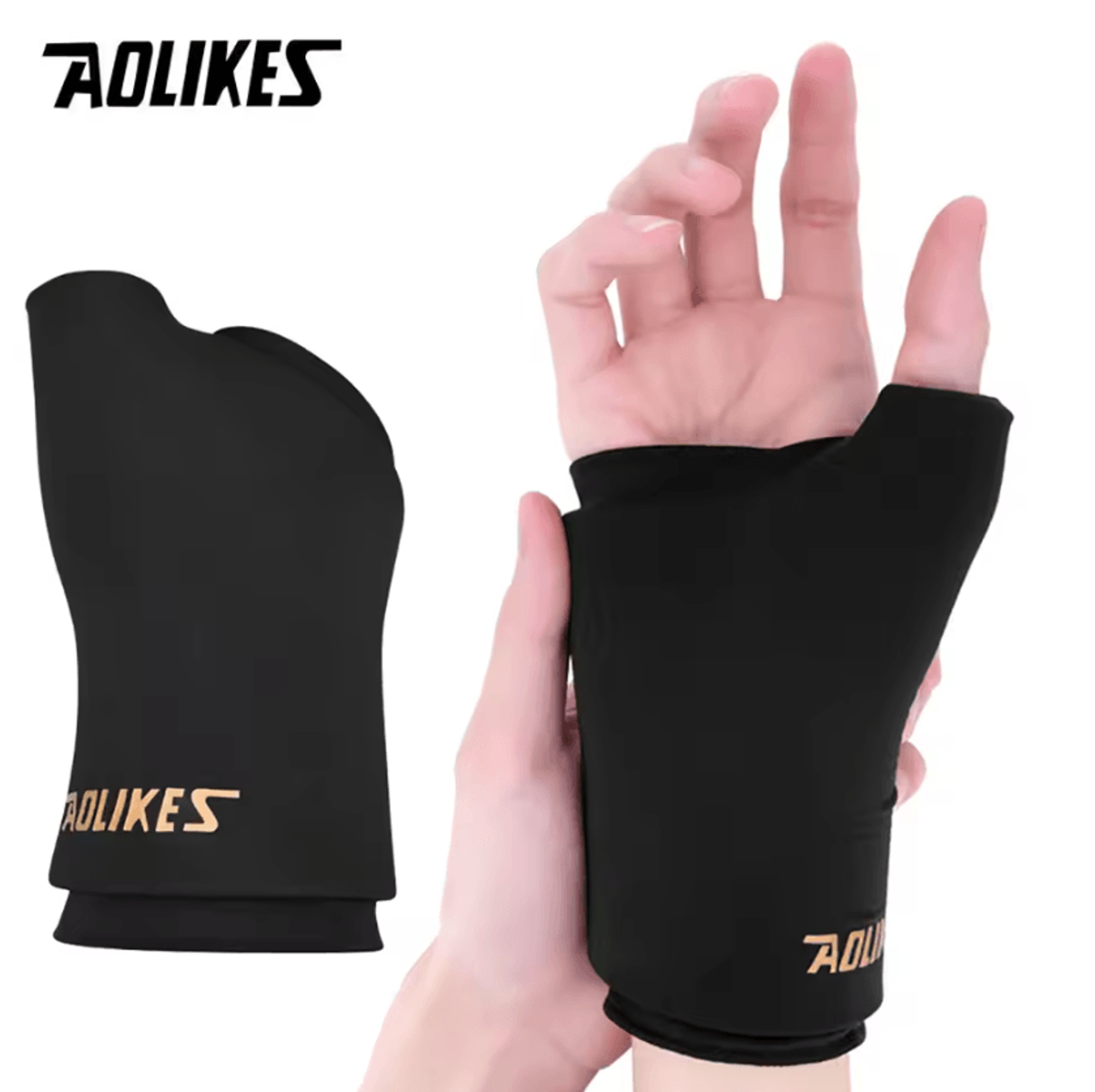 aolikes hot and cold gel hand sleeve reusable hand therapy sleeve for wrist, thumb & hand comfort