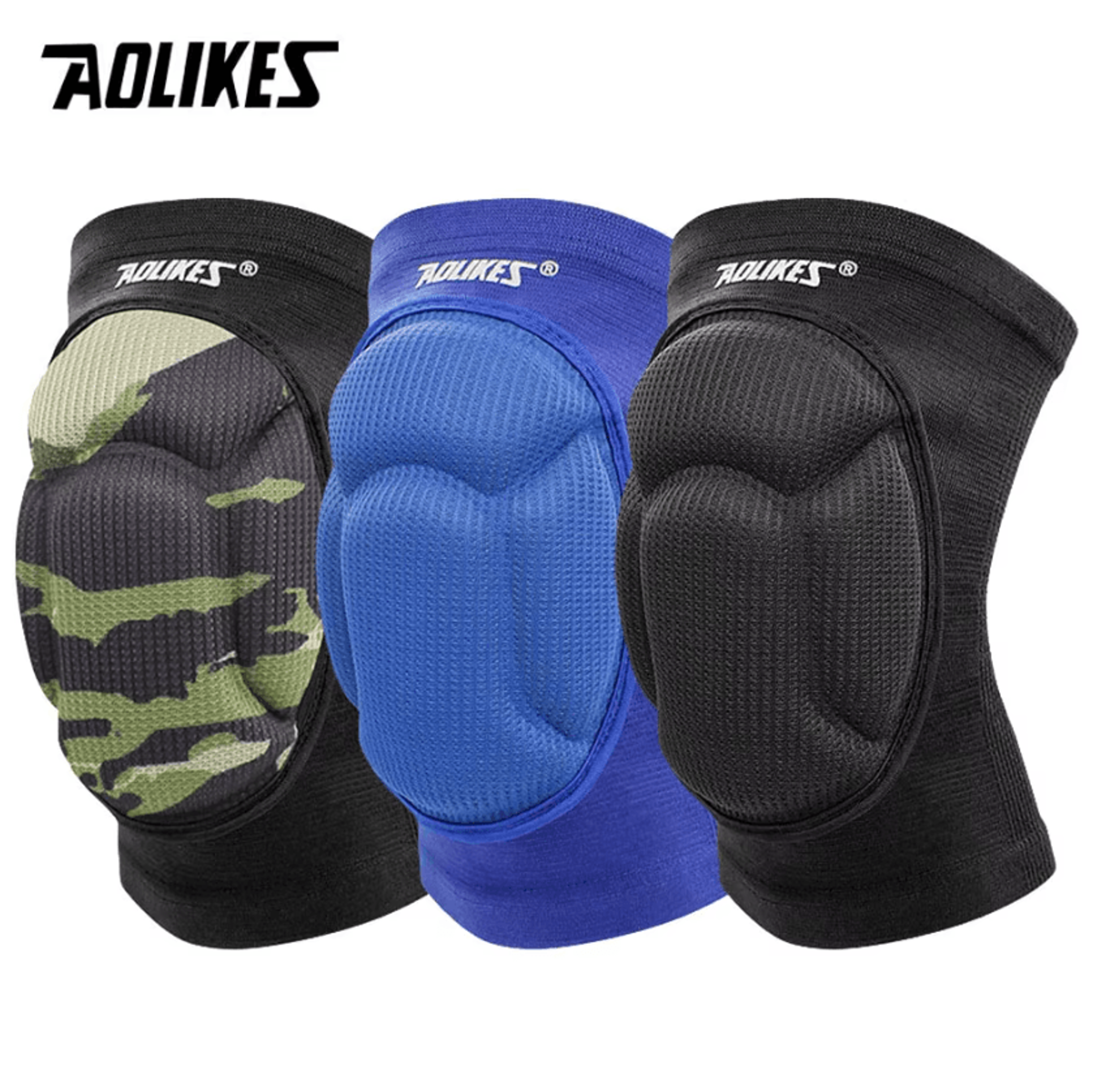 aolikes volleyball knee pads thick sponge protective knee pads for dance, wrestling & sports